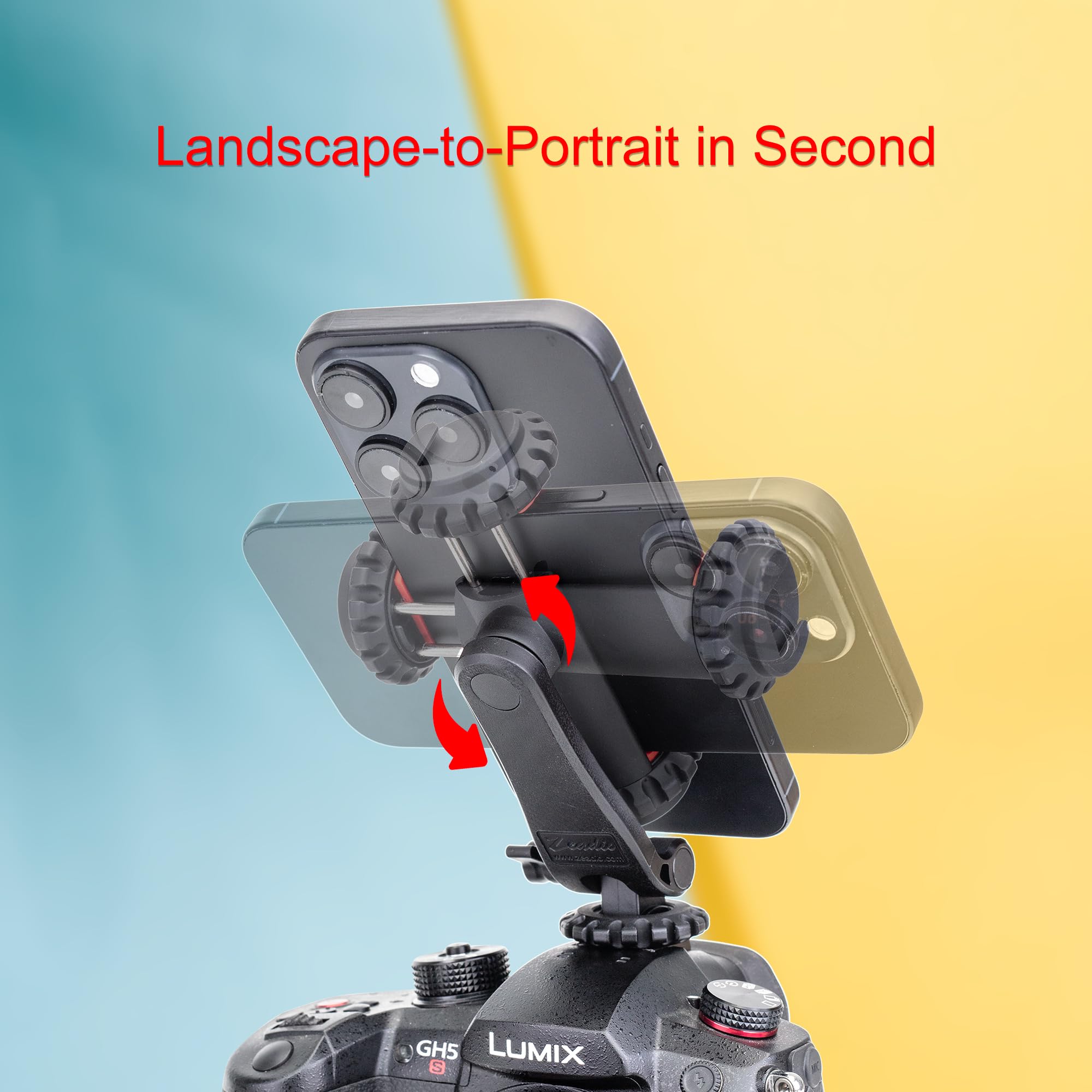 Zeadio Smartphone Tripod Mount Adapter, Cell Phone Tripod Holder Selfie Stick Monopod Adjustable Clamp