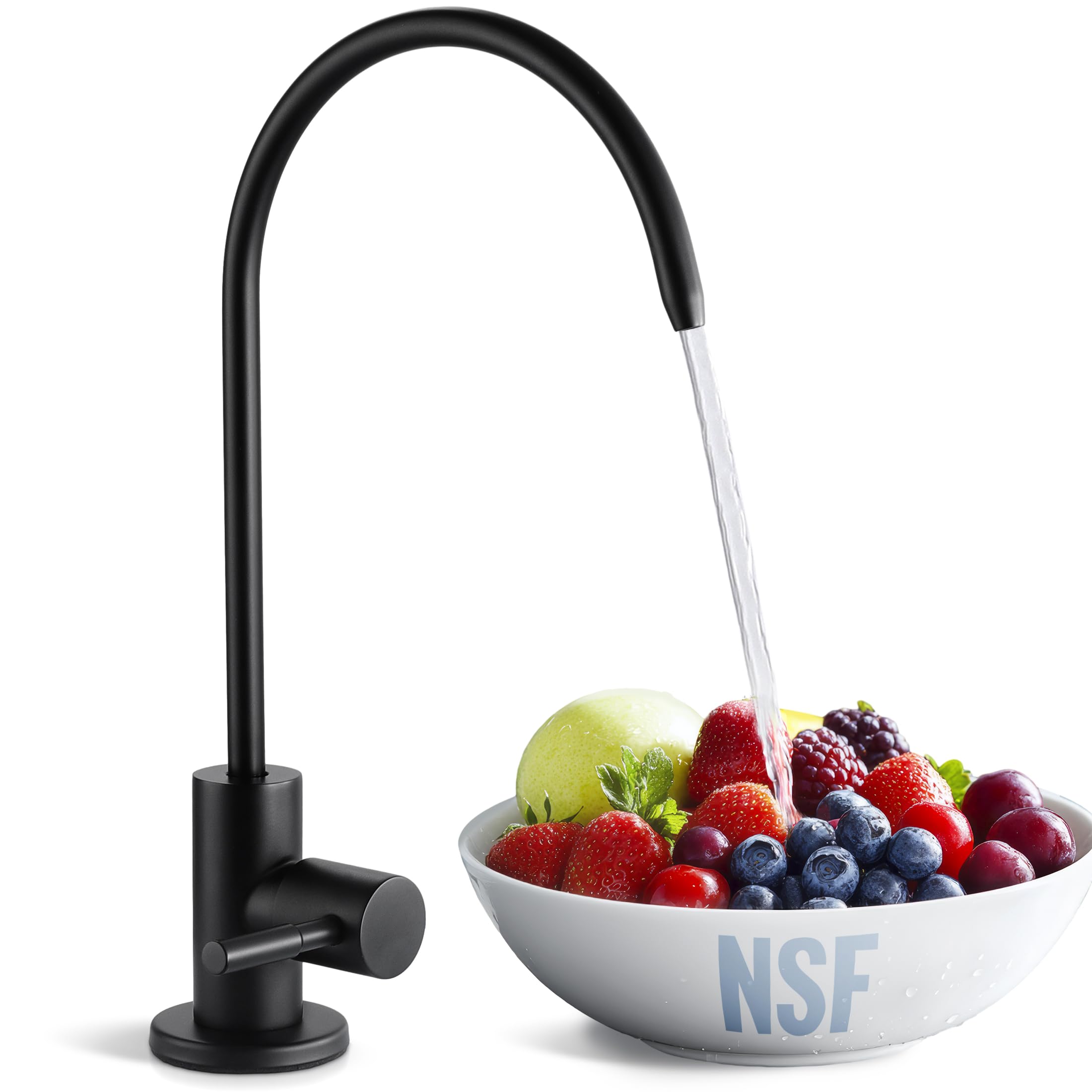 Kes Reverse Osmosis Faucet Nsf Black Ro Lead- Water Filter Faucet Drinking Water Faucets Kitche Faucet 304 Stainless Steel, Z504Clff18-Bk
