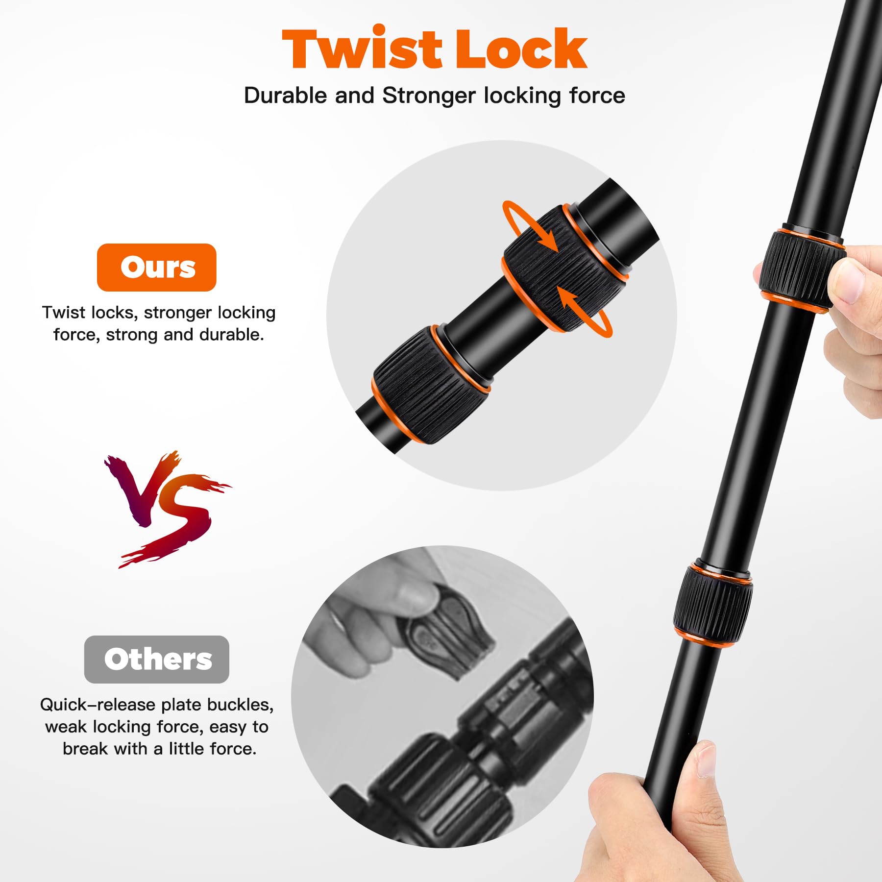 Victiv 80" Camera Tripod, Aluminum Heavy Duty Tripod Stand With 360° Ball Head, Camera Tripods & Monopods With Carry Bag, Suitable For Canon Nikon Binoculars Spotting Scope Telescope