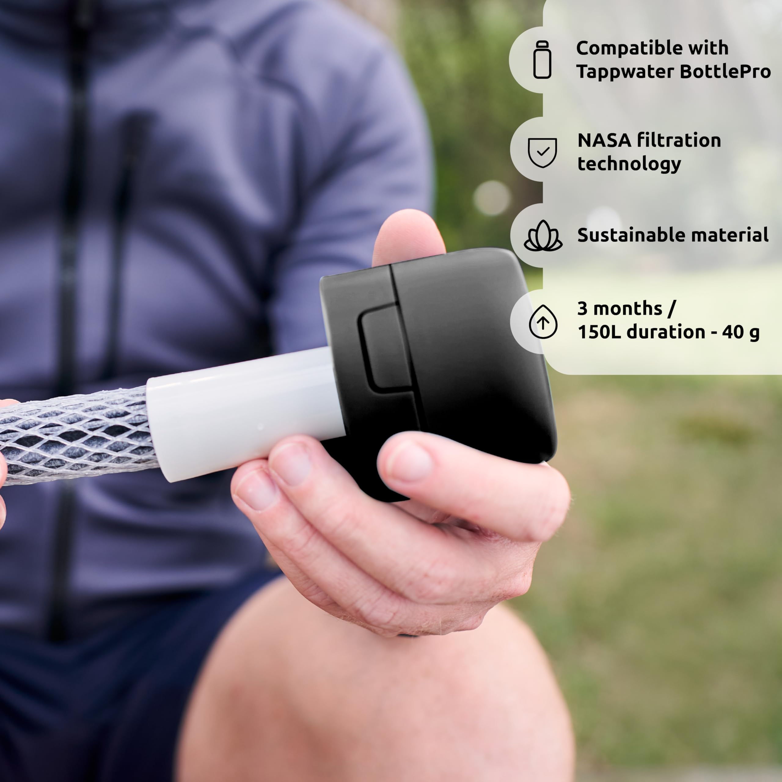 Tappwater Bottlepro Adventure - Stainless Steel Water Bottle With Filter For Travel And Sports