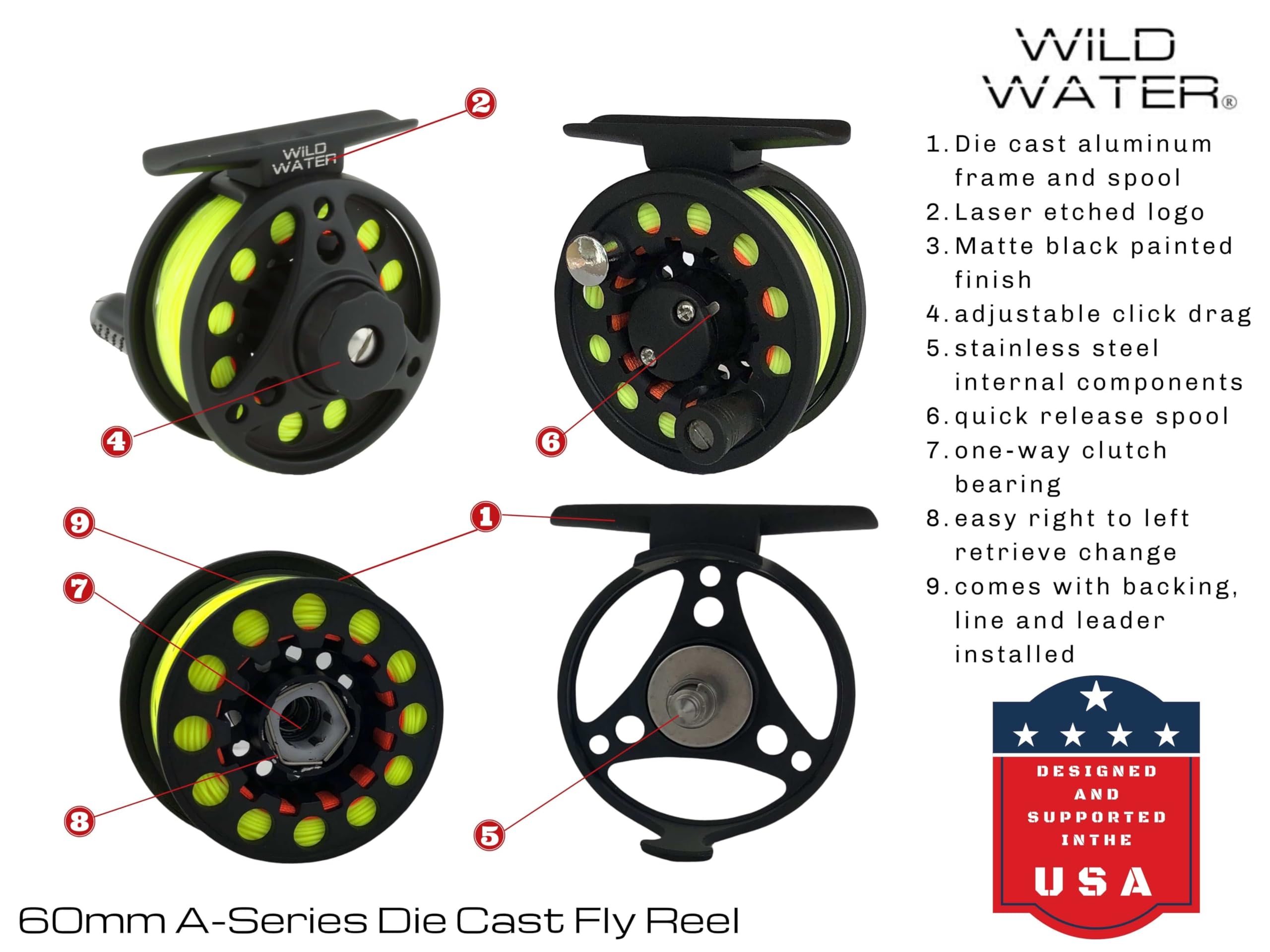 Wild Water Die Cast Fly Reel