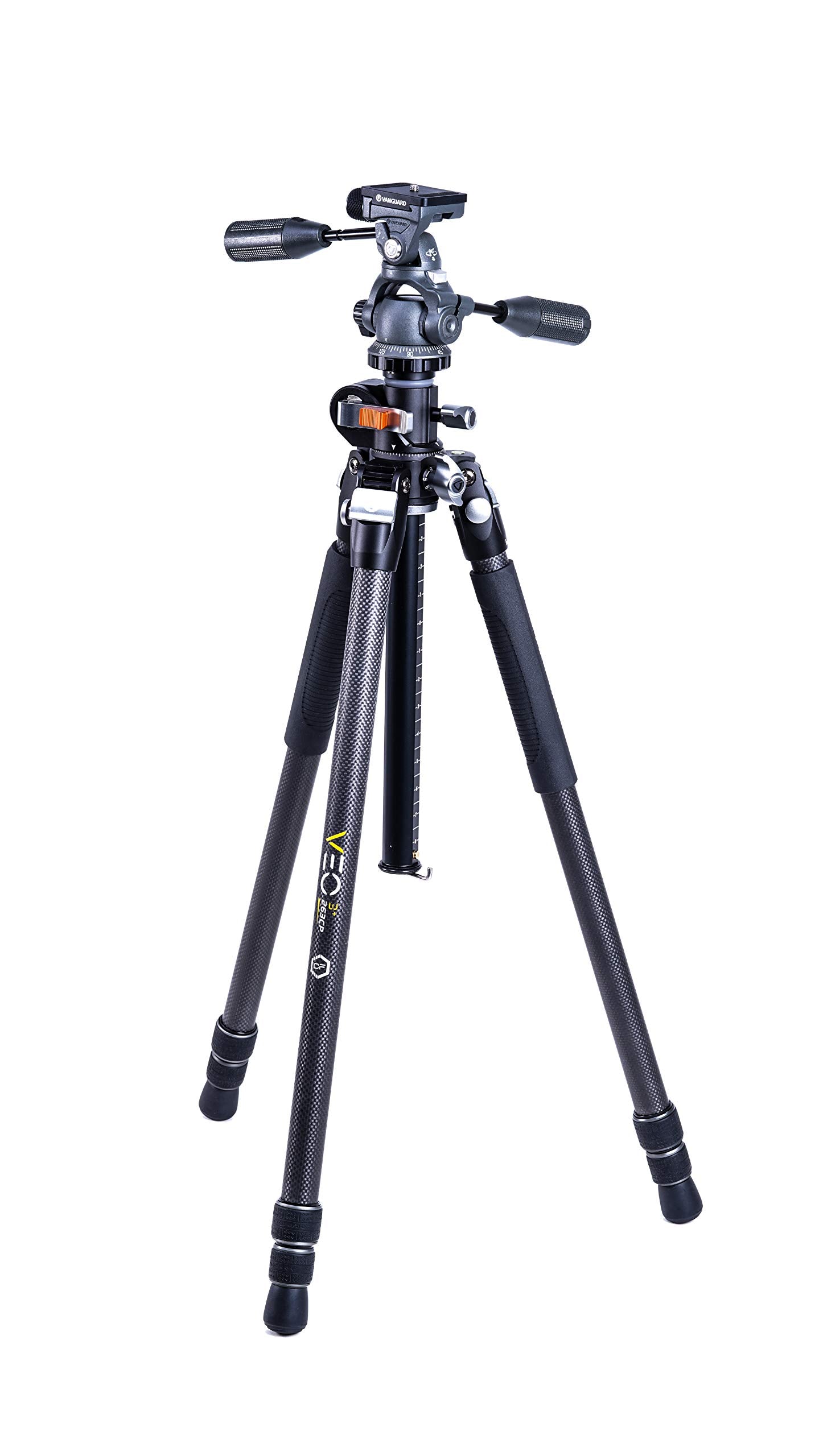 Vanguard Veo3+263Cp Carbon Fiber Tripod With Panhead And Multi-Angle Center Column For Overhead Shots