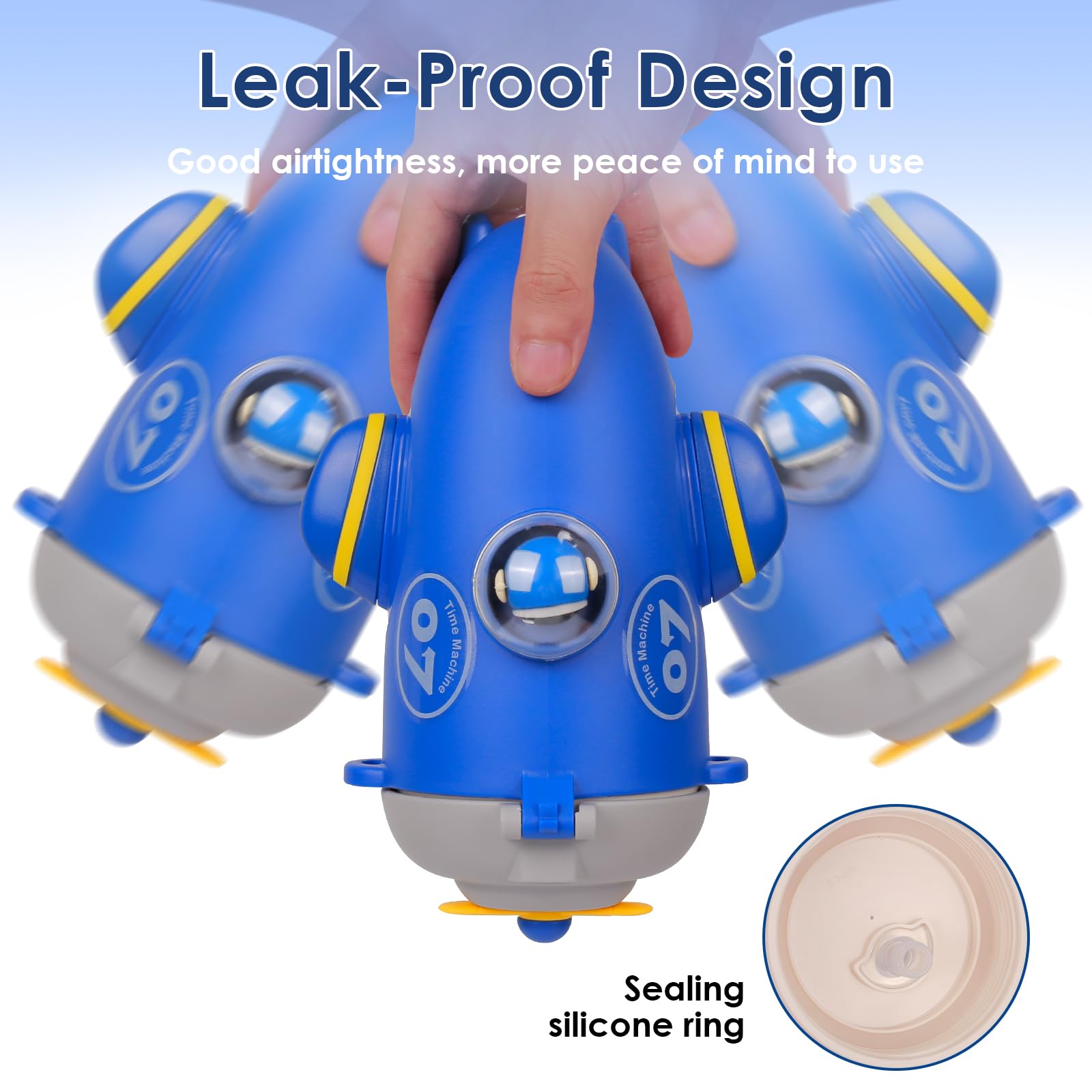 18Oz Plane Kids Water Bottle With Straw Shoulder Strap For Boys, Double Wall Airplane Bottles