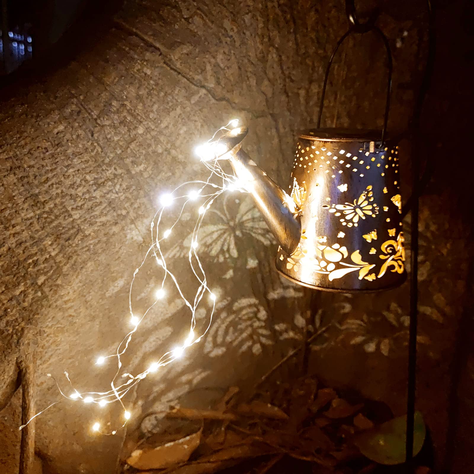 Yevheniy N\A Solar Butterfly Garden Light,Solar Watering Can Lights Outdoor Garden Ornaments Waterproof For Pathway Yard Lawn Patio Landscape Decor