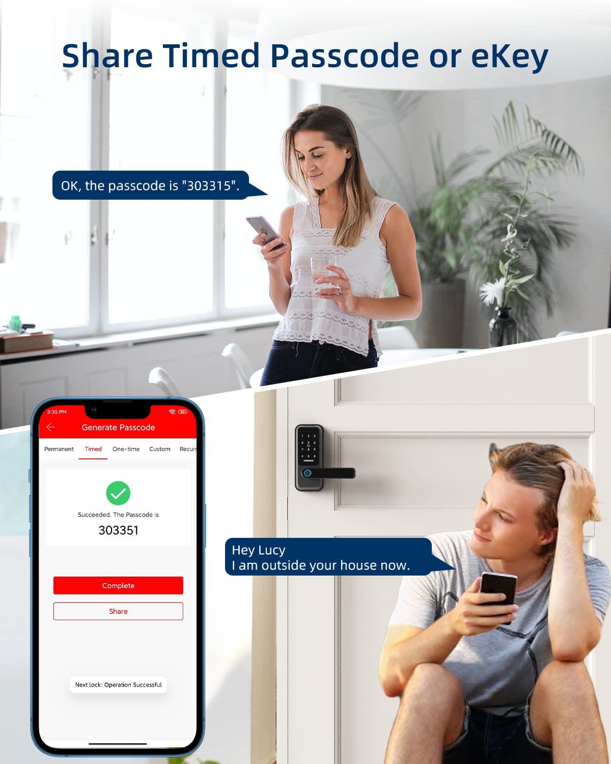 Zomnua Wifi Smart Lock With Handle,Fingerprint Lever Keyless Entry Door Lock With Keypad, Alexa Digital Electronic Smart Deadbolt For Front Door With Gateway,Bluetooth App, Fob Keys