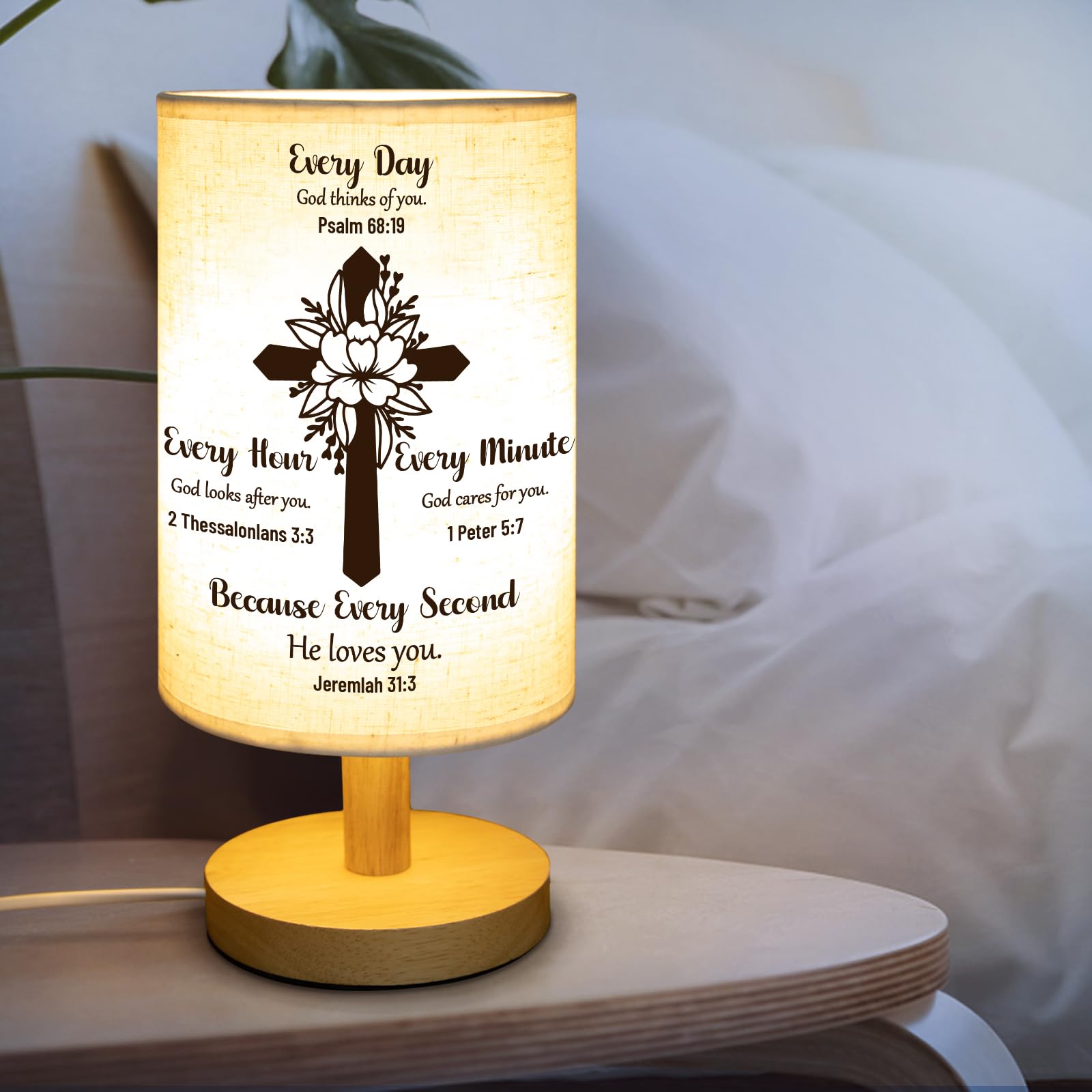 Souhoney First Confirmation For Boys, Christian First Communion For Boys Girls, Baptism Religious Faith Based For Men Women, Ester , Fabric Desk Lamp Jesus Spiritual