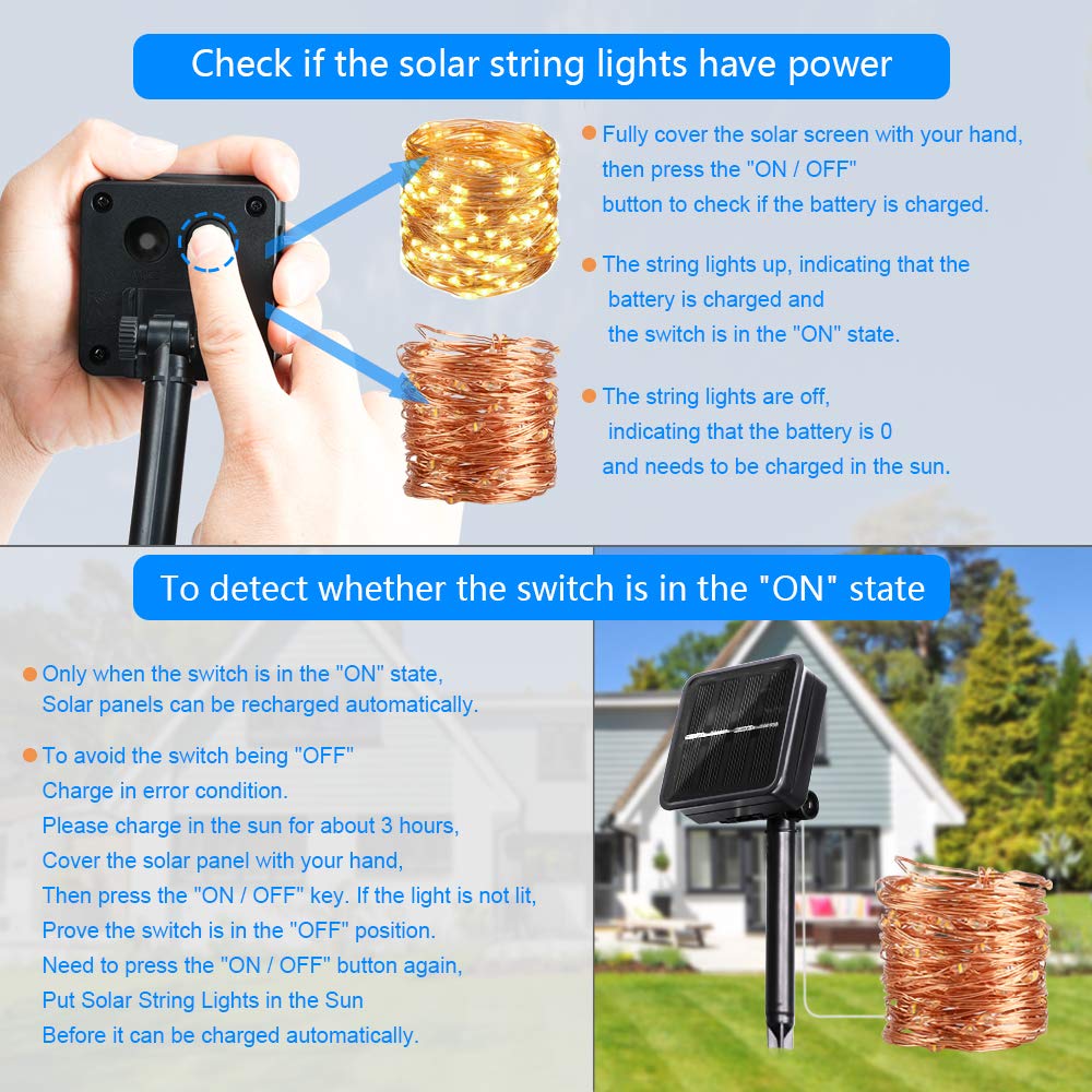 Zhijian 2 Pack Solar String Light Outdoor, 78 Feet 240 Led Outdoor Waterproof Copper Wire 8 Modes Fairy Lights For Garden, Christmas, , Wedding, Party