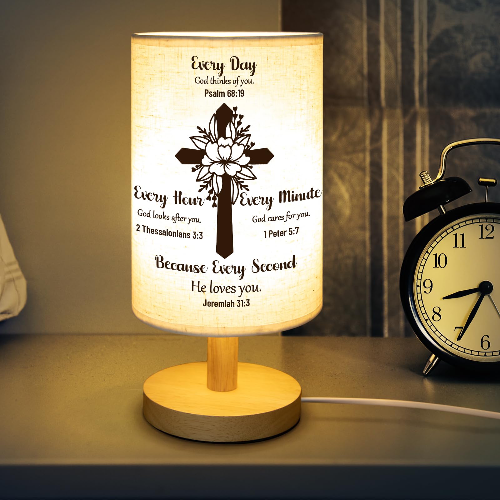 Souhoney First Confirmation For Boys, Christian First Communion For Boys Girls, Baptism Religious Faith Based For Men Women, Ester , Fabric Desk Lamp Jesus Spiritual