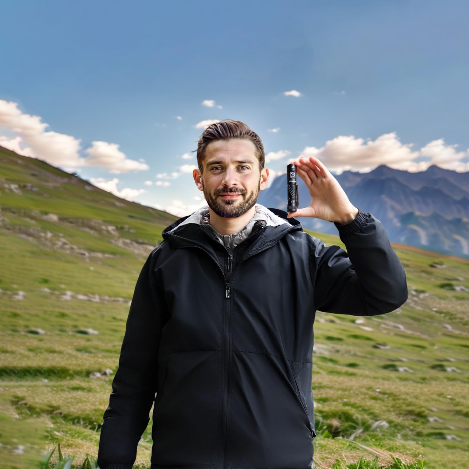 Csteboke Pocket Flashlight Rechargeable Led Light - Sofirn Sr12 Small Flashlights Powerful, Bright Edc Light, 1300Ft Long Throw Magnetic Flashlight High Lumens, Ip68 Waterproof, Simple Ui, Compact For Outdoor