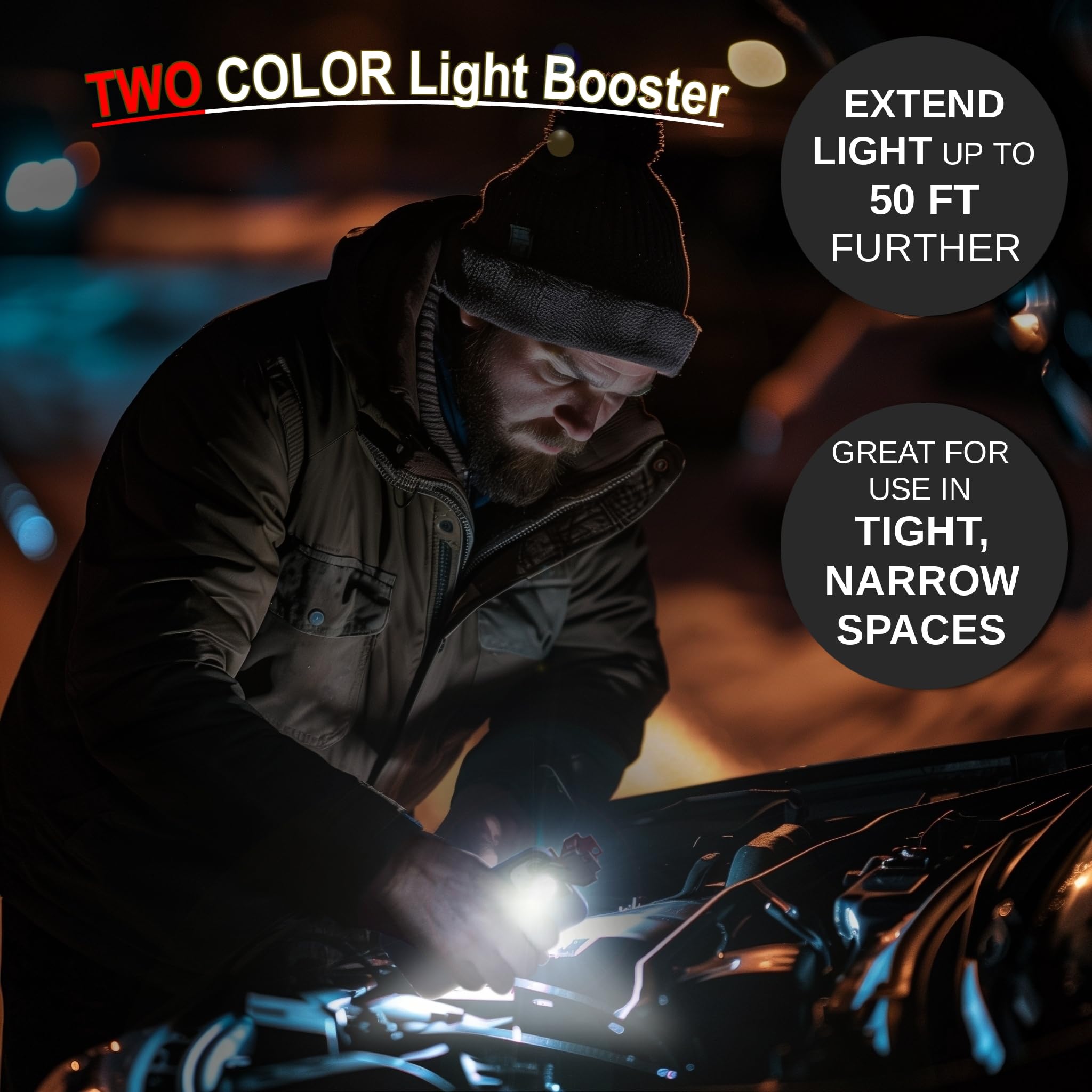 Zurueli Red Flashlight And Spotlight Adapter For Smartphones, 2-In-1 Outdoor Accessory For Camping, Fishing, Hunting, Astronomy, And Travel, No Batteries Or Charging Cords Required