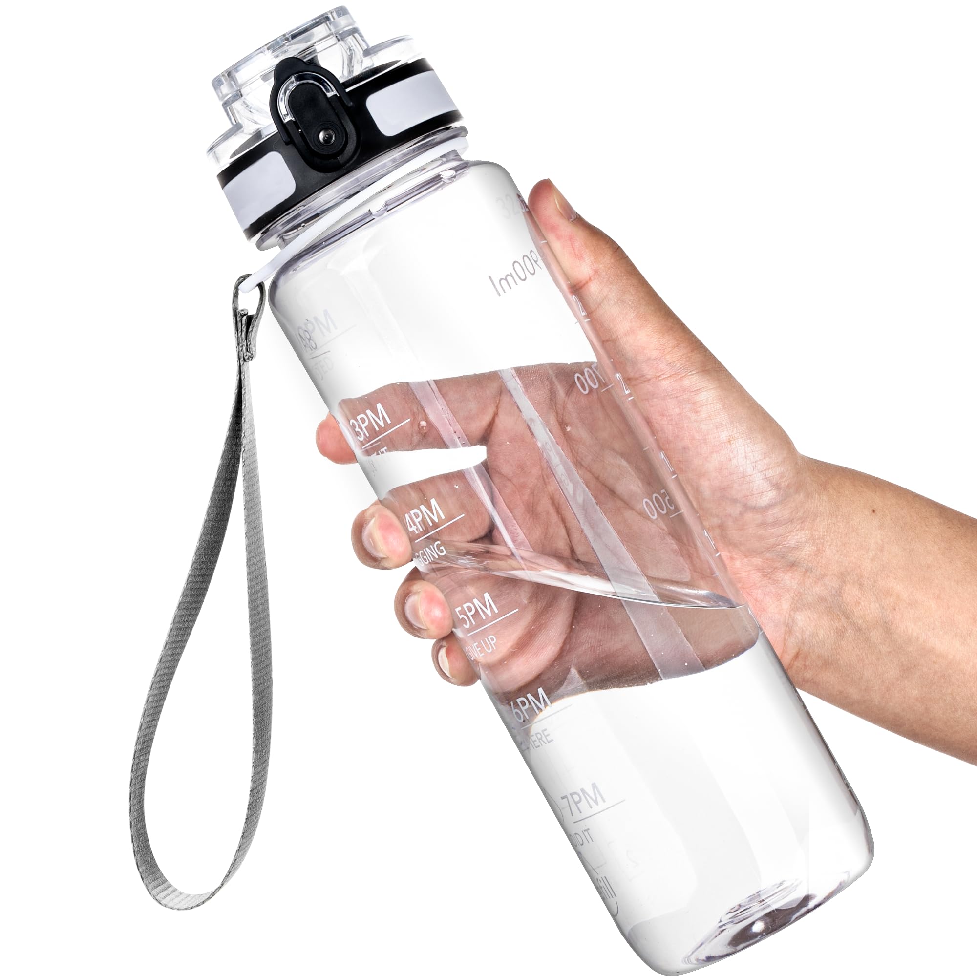 Oldley Water Bottle, 32Oz Motivational Sports Water Bottle With Time Marker - Times To Drink