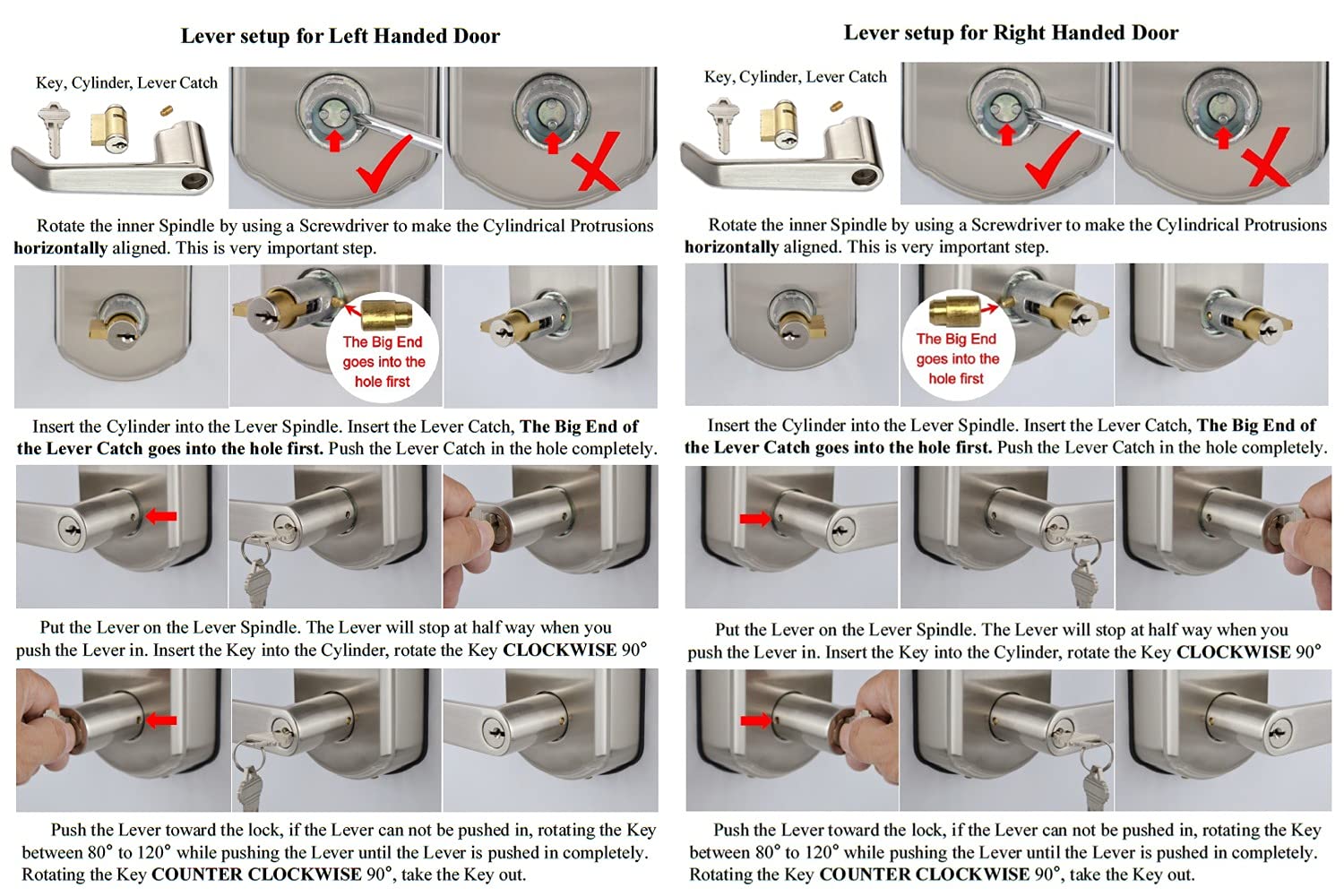 Scyan Smart Door Lock, Keyless Entry Door Lock, X3 Handle Lock With Touchscreen Keypad Access, Auto Lock Satin Nickel