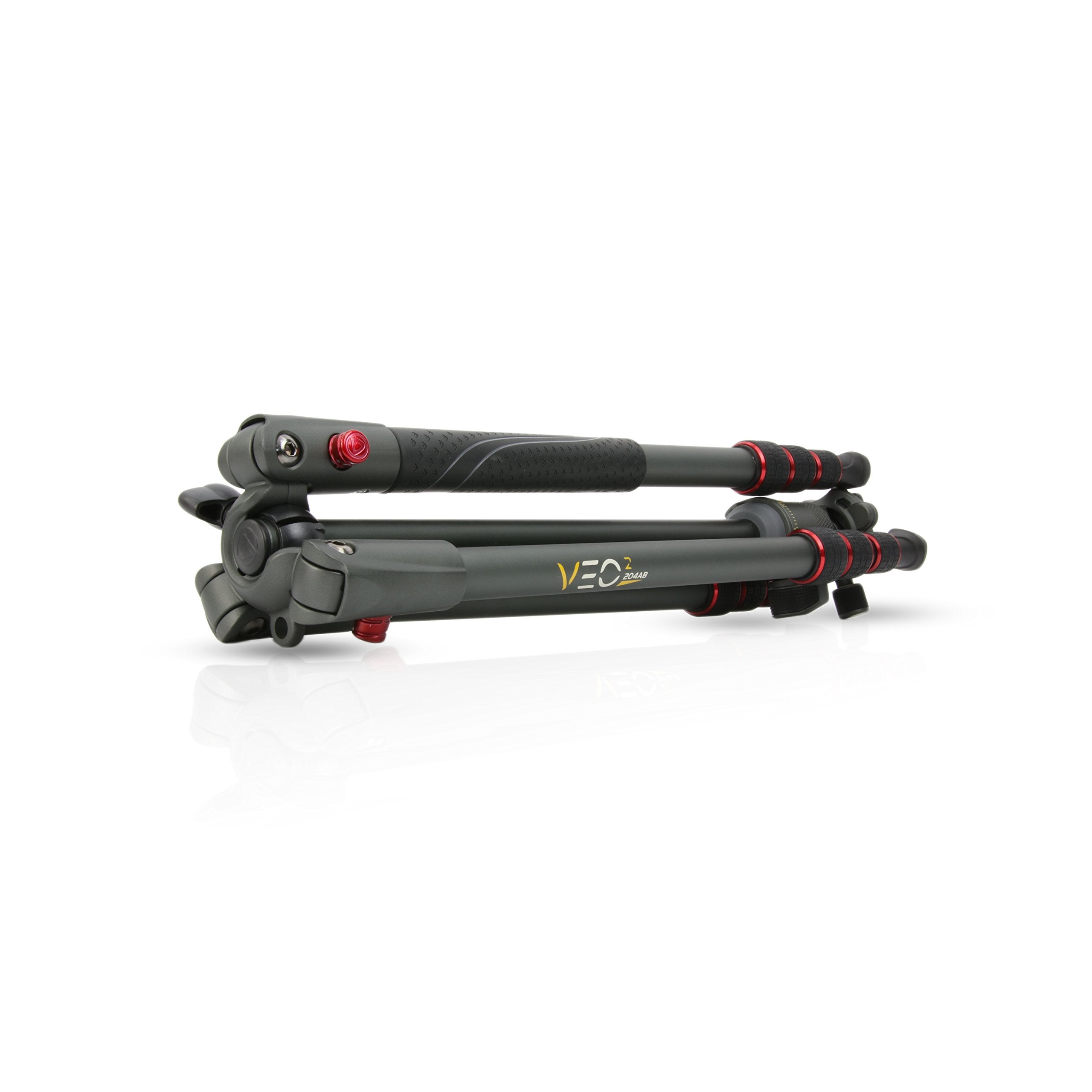 Vanguard Veo 2 204Ab Red Aluminum Travel Tripod With Veo 2 Bh-45 Ball Head For Sony, Nikon, Canon, Fujifilm Mirrorless, Compact System Camera (Csc), Dslr