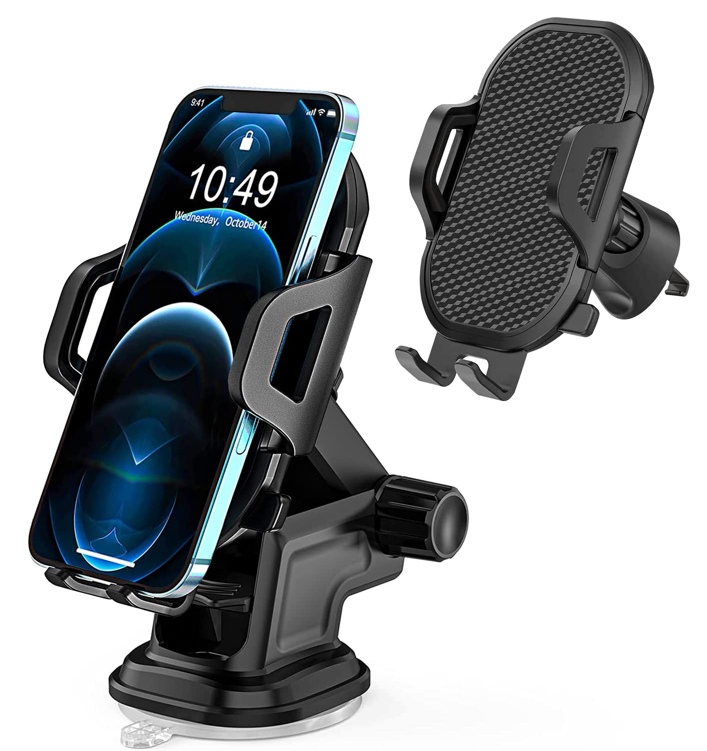 Xiqutoa Car Phone Holder Mount Dashboard/Air Vent/Windshield For Moto Motorola G Power   /G Pure/G 5G/Edge /One 5G Ace/G7 Z4 Z3/E 2020 E6,Lg Velvet Wing,K92 K51 Q70,Stylo 6 5,V60 G8 G8X V40 Thinq