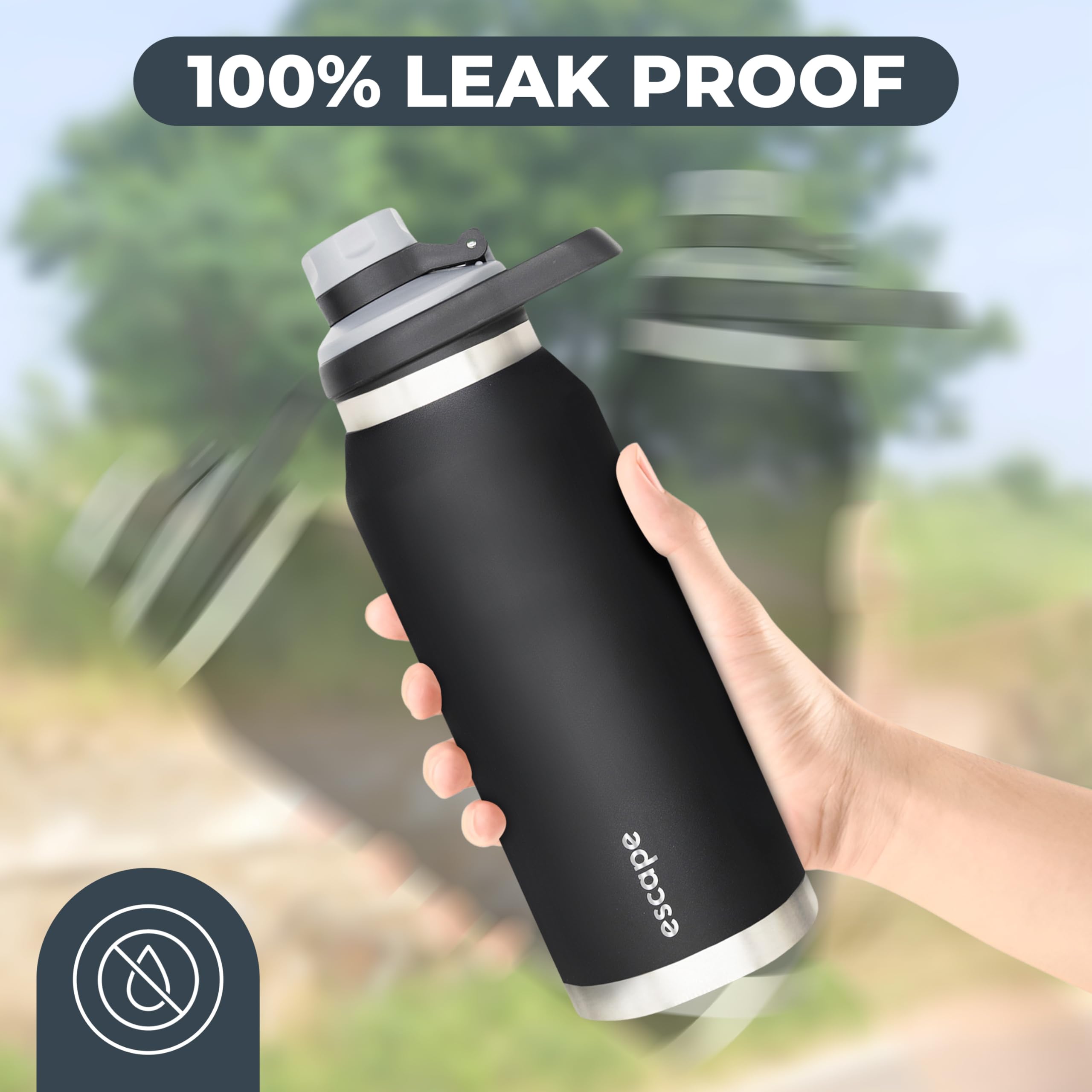 1 Liter Water Bottle Ideal For Gym Dishwasher Safe 34 Oz Insulated Stainless Steel