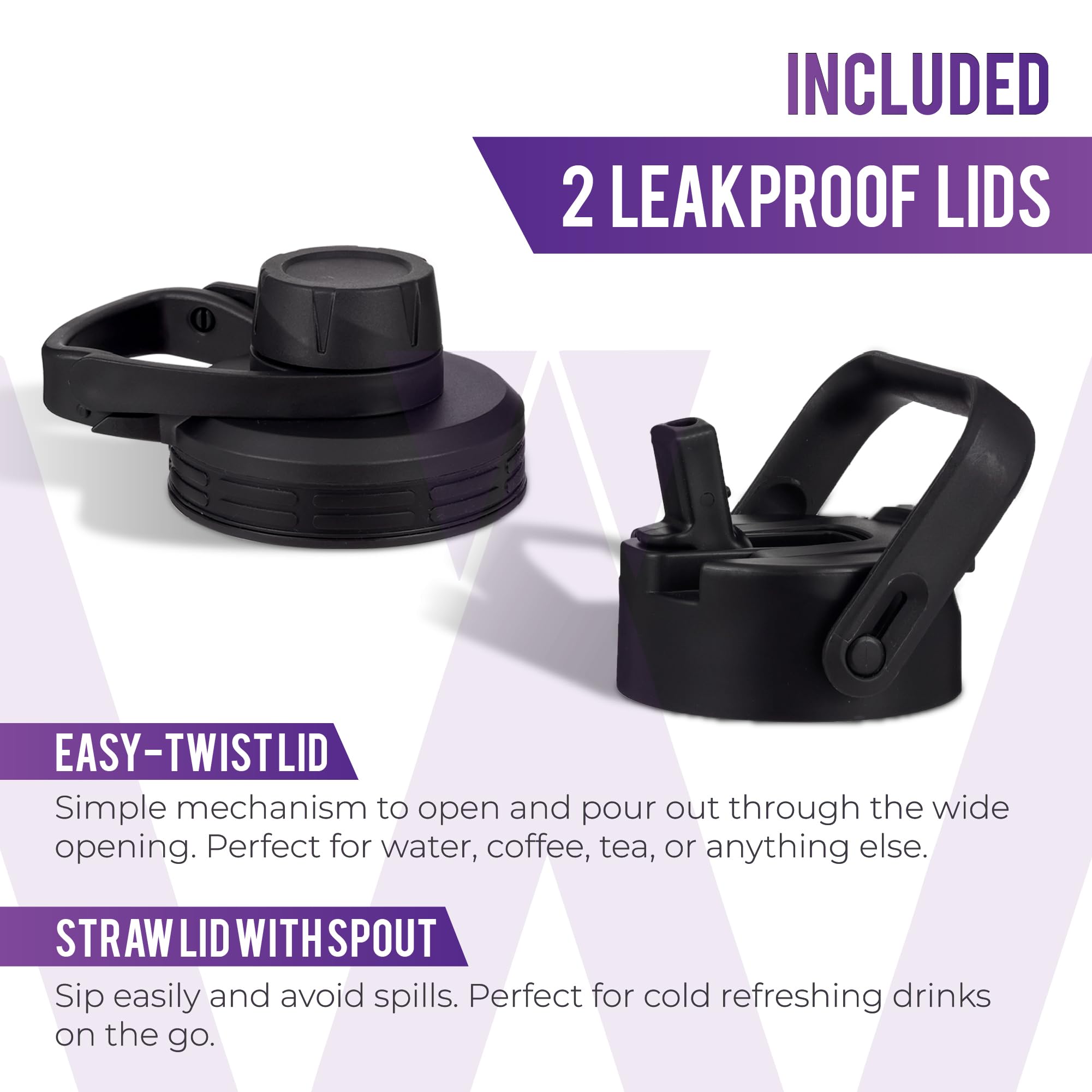 Insulated Sports Water Bottle - Wongle 32 Oz Water Bottle With Discrete Storage Compartment