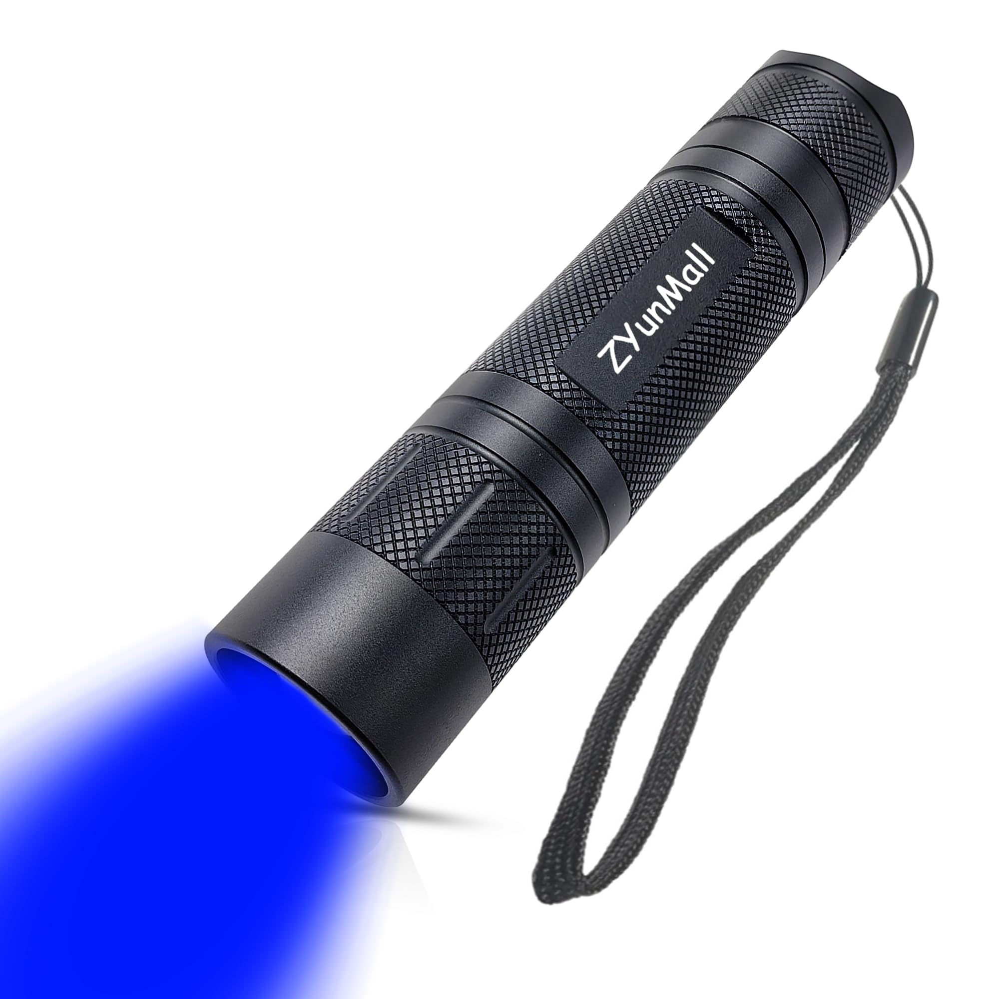 Zyunmall Blue Light Flashlight Single Mode Zoomable Blue Led Flashlights For Night Hunting, Fishing