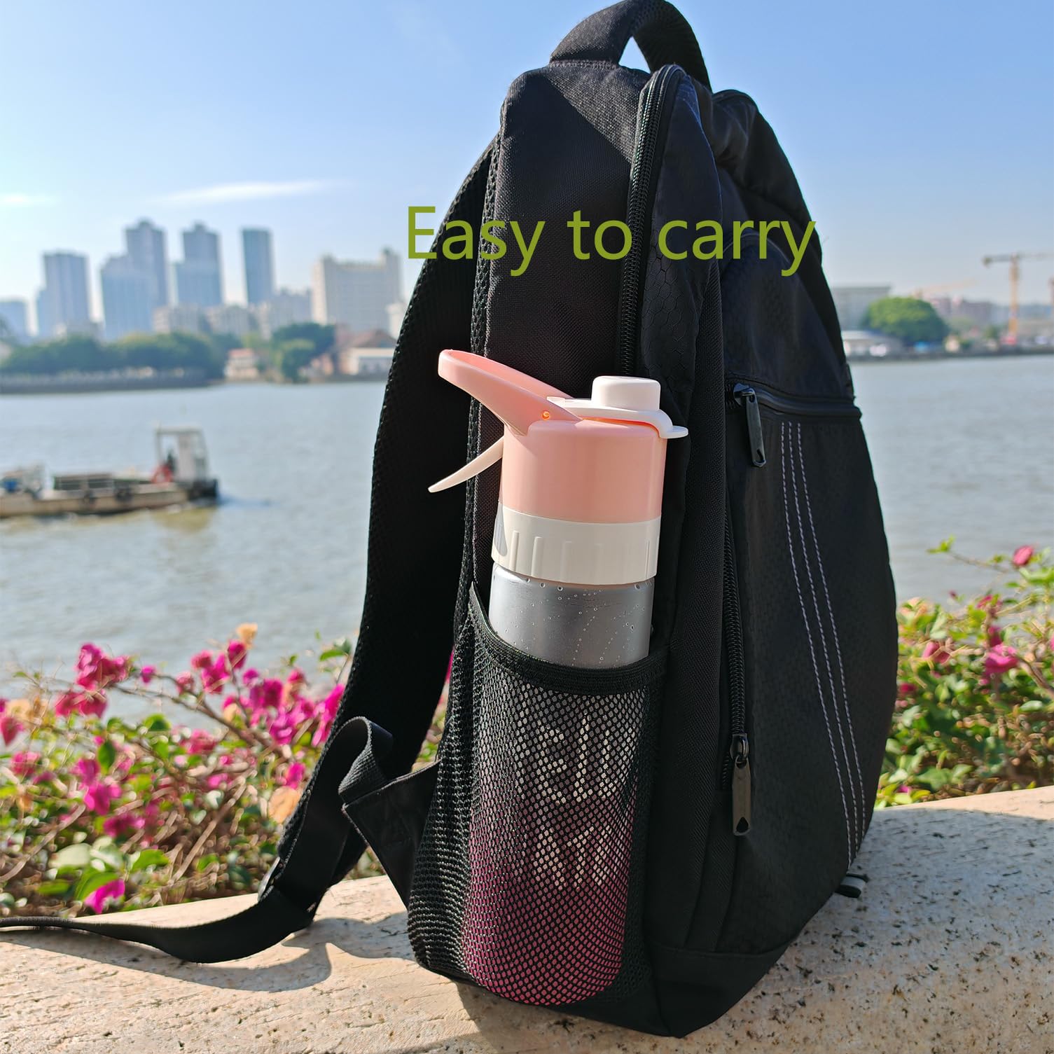 Misting Water Bottle, 2 In 1 22 Oz Large Capacity,Wide Mouth Leak Proof,Workout Water Bottle