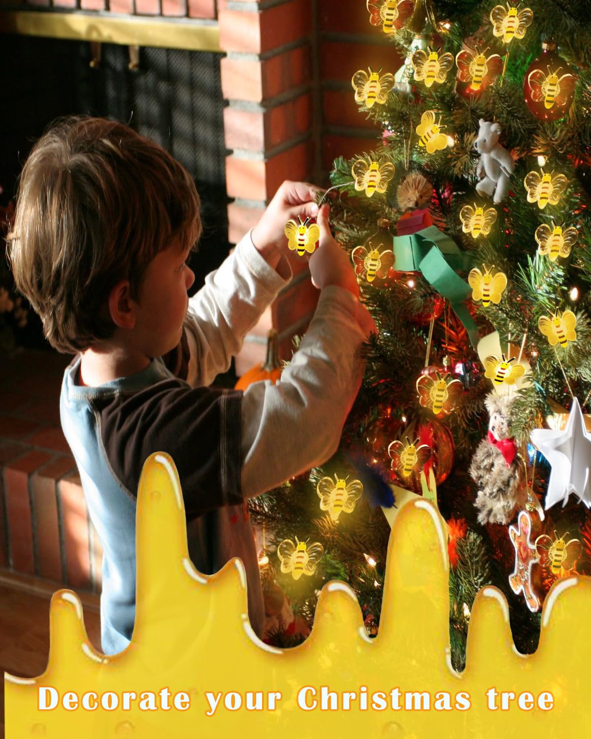 Iticdecor Bee Lights Cute Bee Fairy Lights With Timer 10Ft 30 Leds Christmas  Honey Bee Decorative String Lights For Bedroom Birthday Party Wedding Xmas Plants Patios Decor