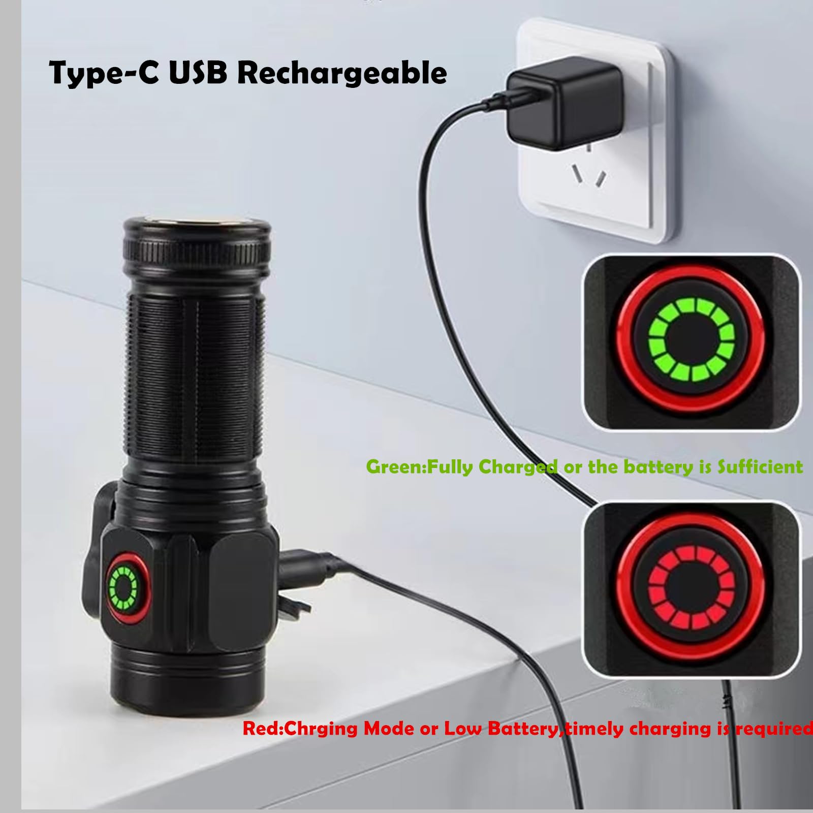 Unroevs Xc02 Mini Flashlight Rechargeable With Seatbelt Cutter,Pocket Flashlights High Lumens 5 Modes,Small Flashlights Powerful With Tail Magnet,Flash Light For Edc Carry,Outdoor.