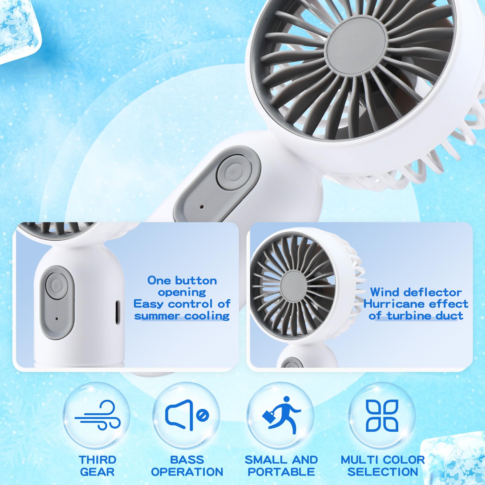 Portable mini fans with powerful battery operated performance from Koospark