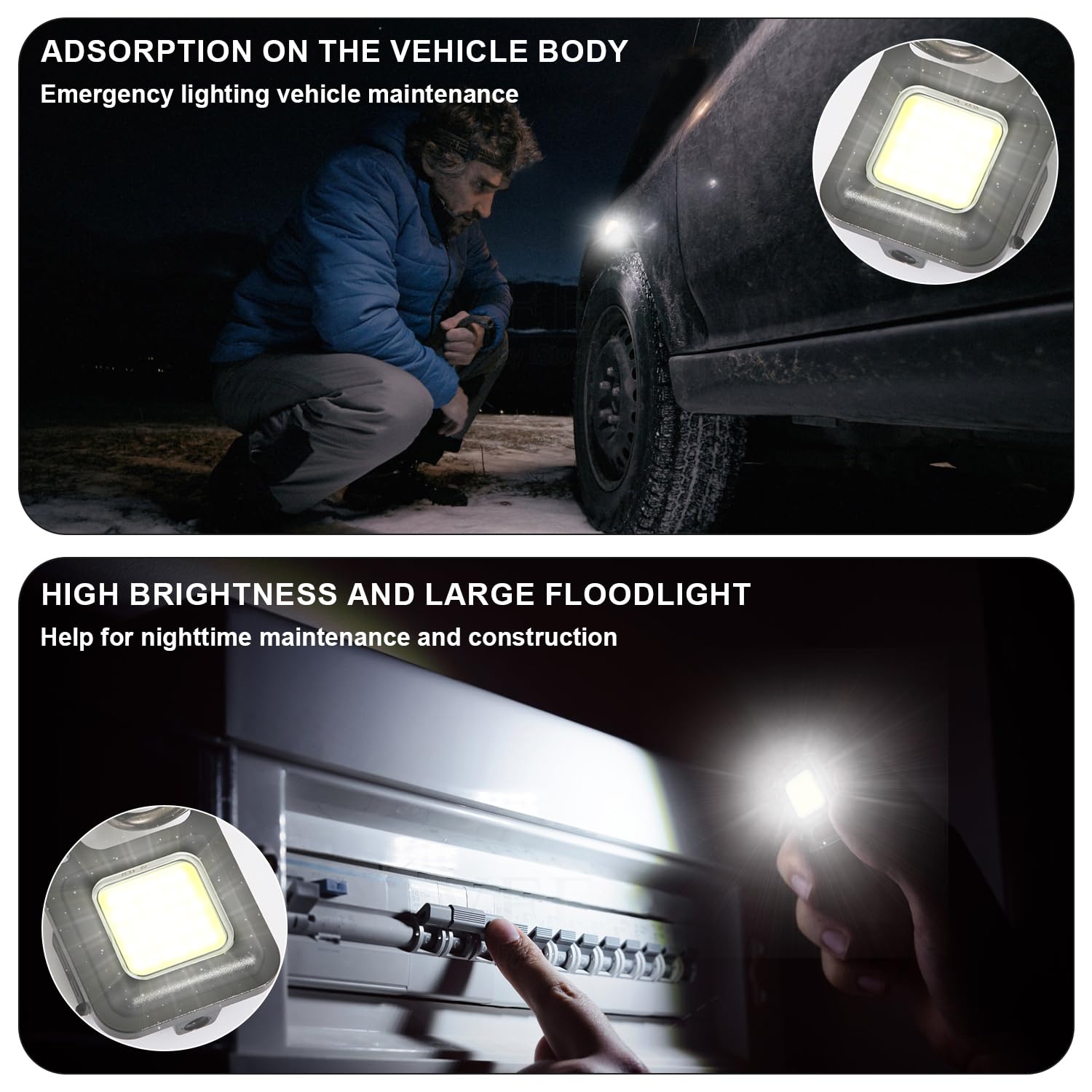 Nqeuepn 2Pcs Keychain Flashlights, 4 Lighting Modes Keychain Light Rechargeable Emergency Light Key Ring Flashlights With Folding Stand Bottle Opener Lighting Supply For Night Walking Fishing