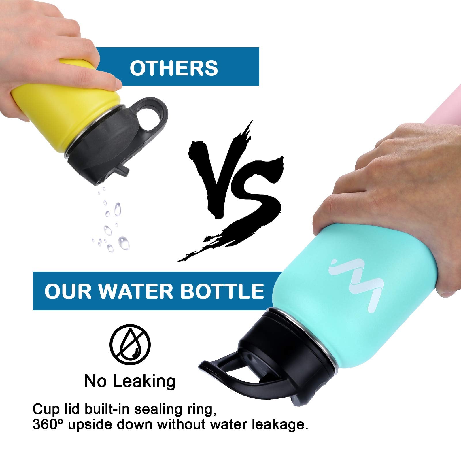 Werewolves Insulated Water Bottle With Paracord Handles & Strap & Straw Lid & Spout Lid,Reusable