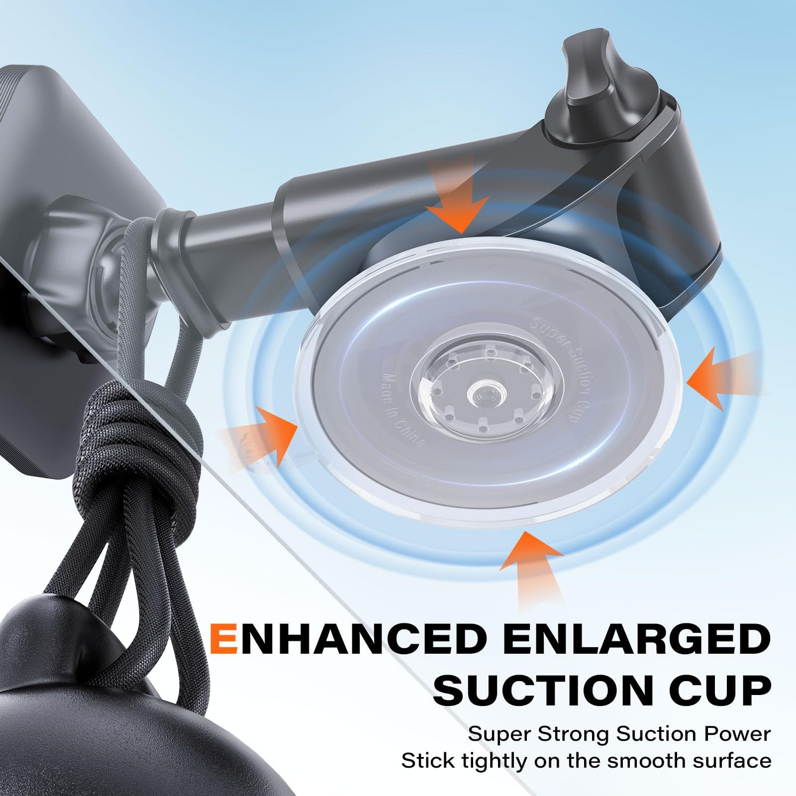 Apps2Car For Magsafe Car Mount, Magnetic Phone Holder For Car With Suction Cup, 17 Strong Magnets & Adjustable Arm, Dashboard & Windshield Phone Mount Compatible With Magsafe Case Iphone 12–15 Series