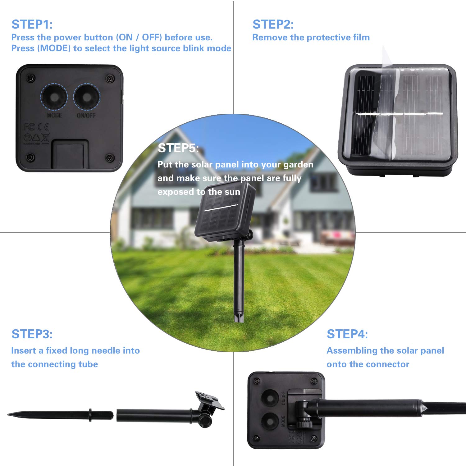 Zhijian 2 Pack Solar String Light Outdoor, 78 Feet 240 Led Outdoor Waterproof Copper Wire 8 Modes Fairy Lights For Garden, Christmas, , Wedding, Party