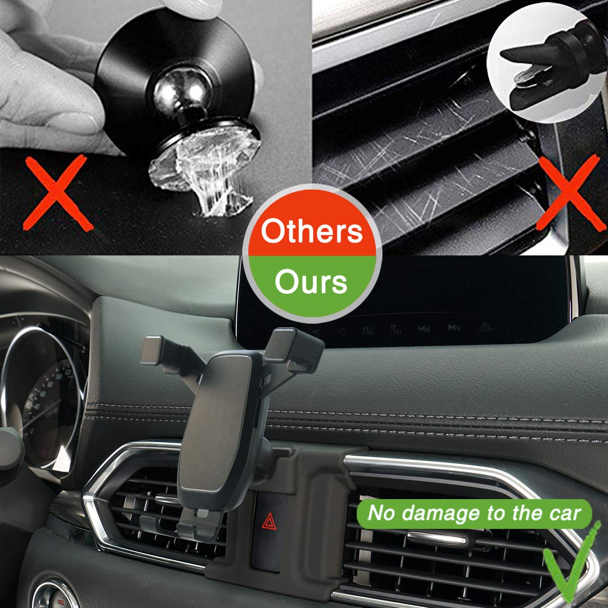 Ayada Phone Holder Compatible With Cx5, Phone Mount  Gravity Auto Lock Stable Easy To Install Accessories 2017 2018 2019 2020