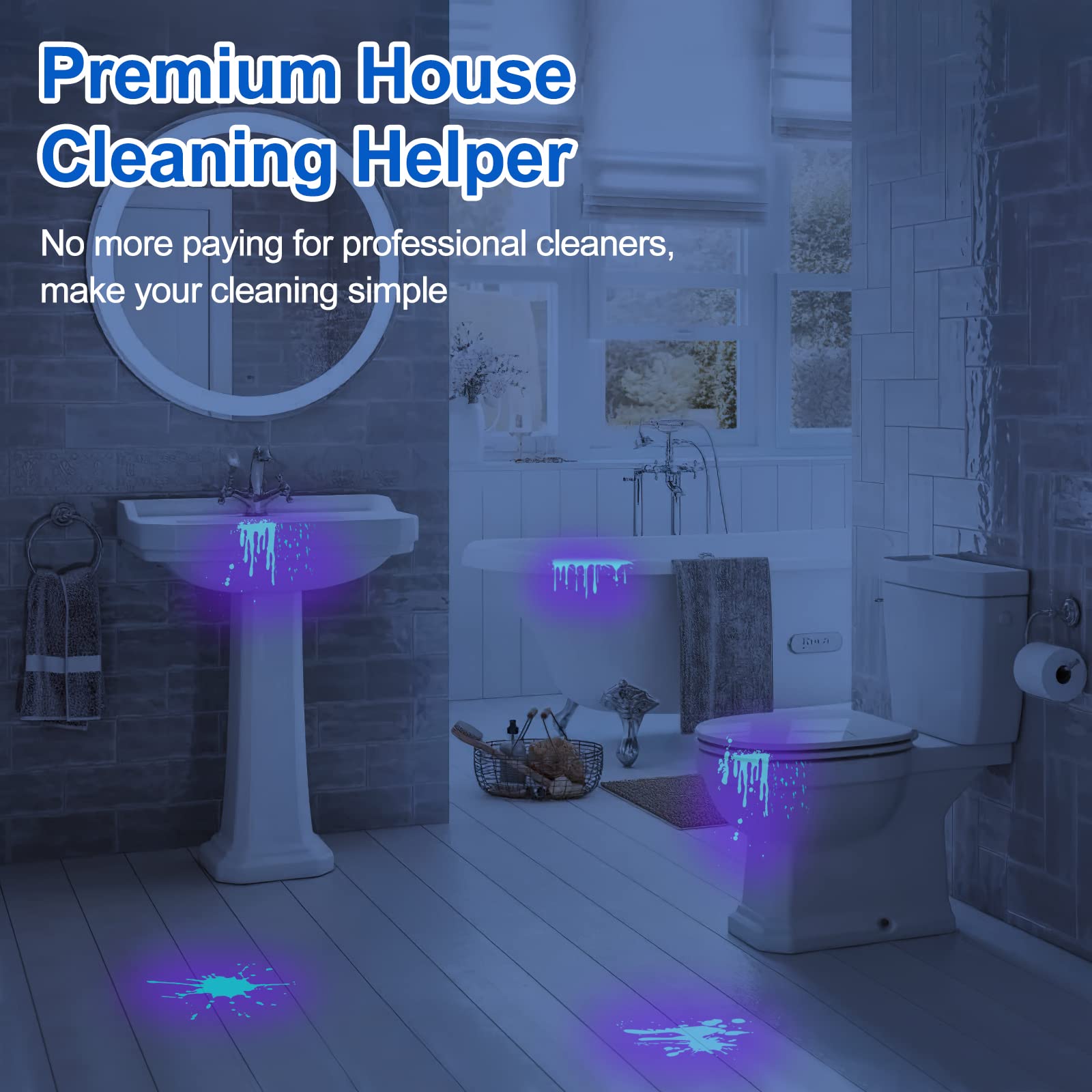 Vansky 【Recommend  365Nm And 12 Led 395Nm Blacklight Uv Flashlight Pet Urine Detector For Dog/Cat Urine, Dry Stains