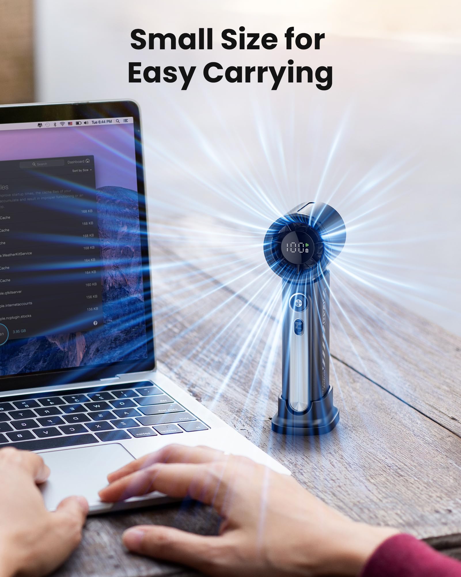 Koonie 19000 Rpm High Speed Portable Handheld Fan,100 Speeds Mini Turbo Fan, 3600Mah, 12H Max