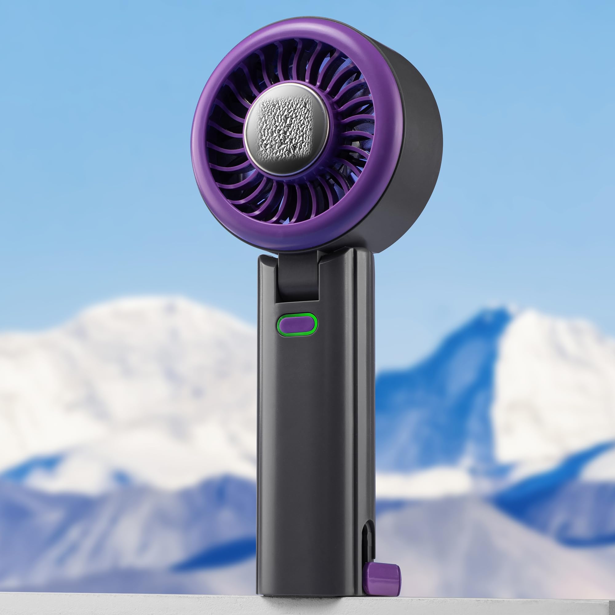 Portable Mini Fan-3 In 1 Usb Rechargeable Personal Fan, Handheld Fans,Desktop,Neck Hanging,5 Wind - Koospark