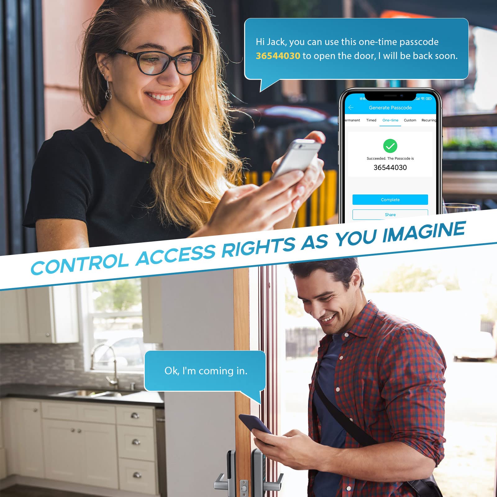 Olumat Keyless Entry Fingerprint Door Lock With Keypad And Handle For Home, Rental, Garage, Office And Hotel