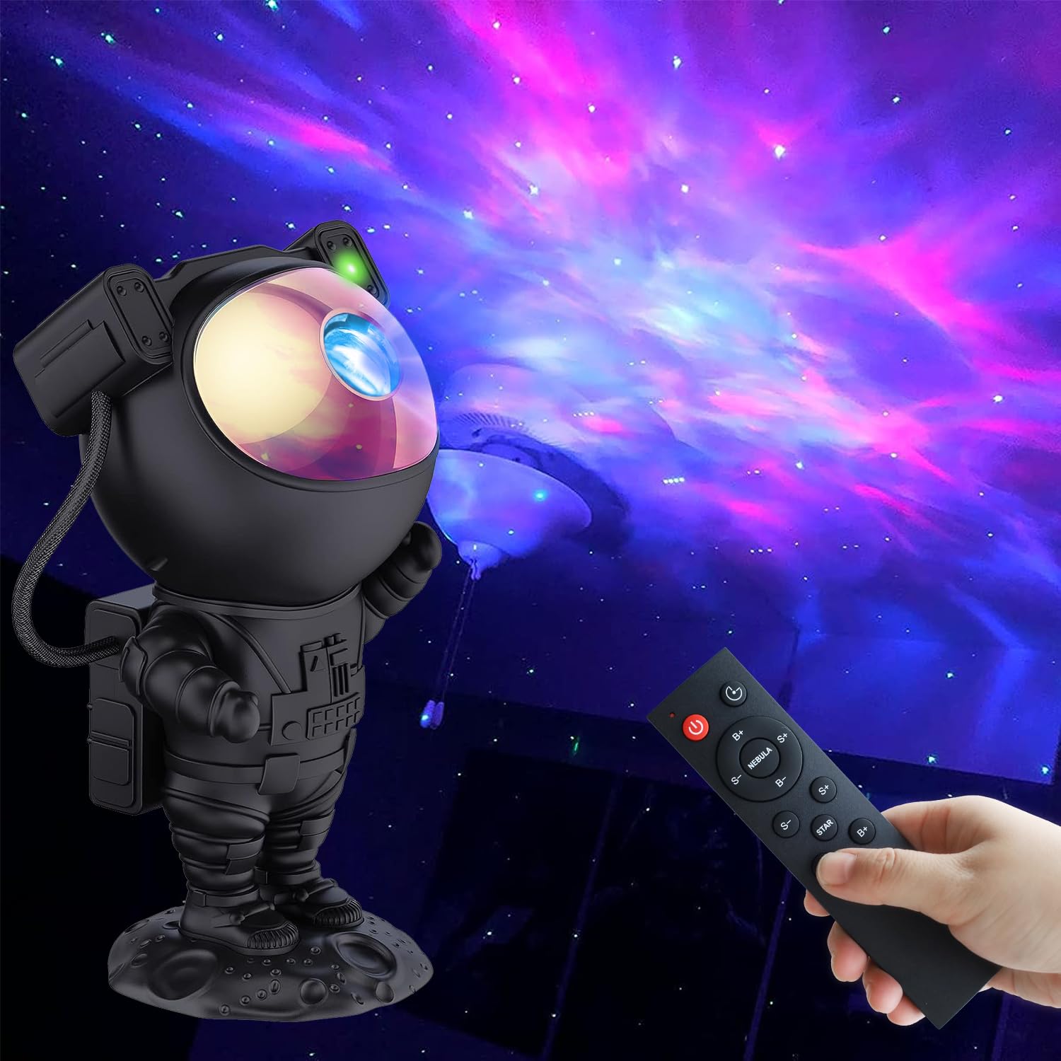 2Win2Buy Astronaut Star Projector Galaxy Light, 360° Space Buddy Projector Sky Led Night Light Space Projector Starlight Planetarium Spaceman Projector Lamp  For Kids Adults Bedroom Ceiling Room Decor