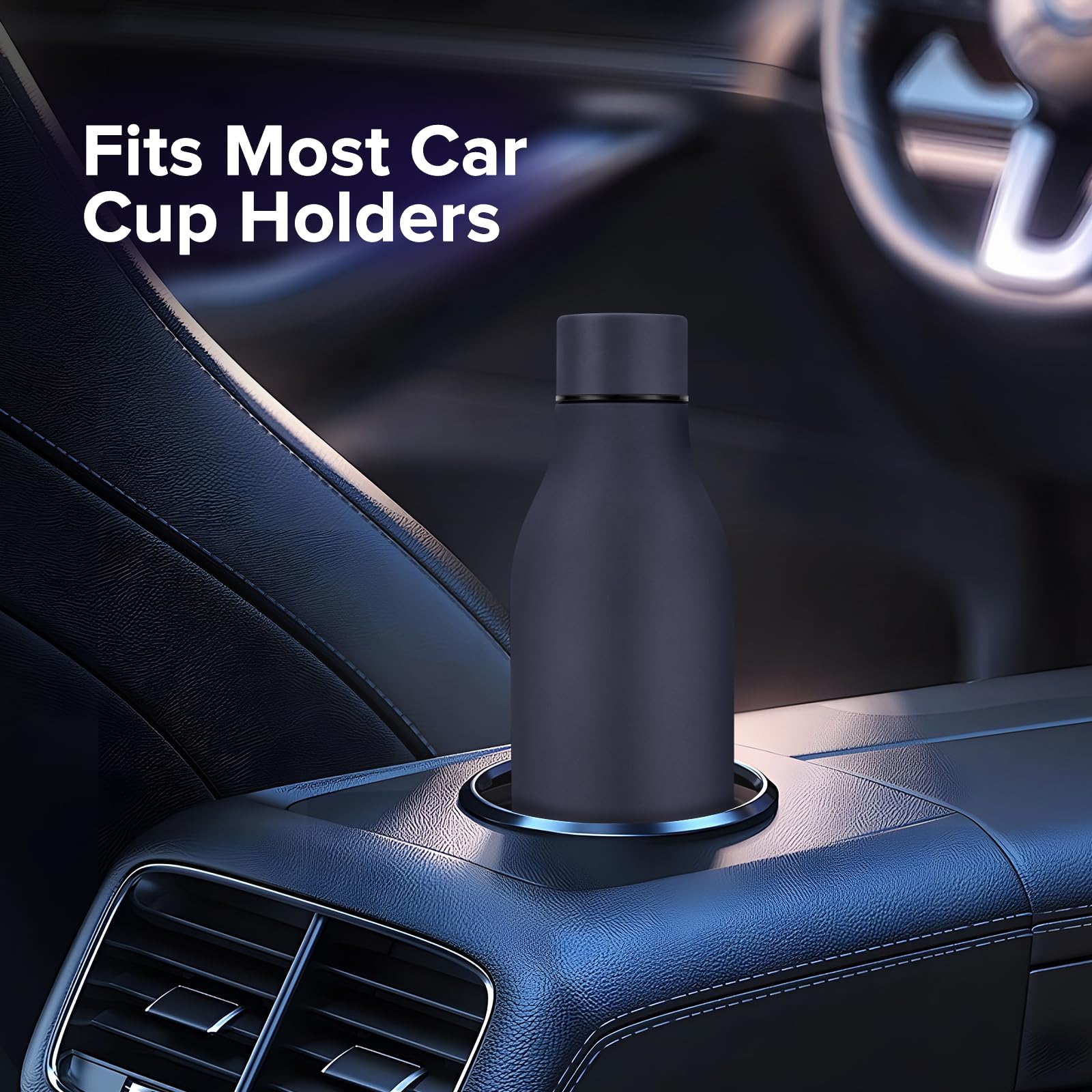 Insulated Metal Water Bottle, 18 Oz Stainless Steel Leak-Proof Gym Water Bottle