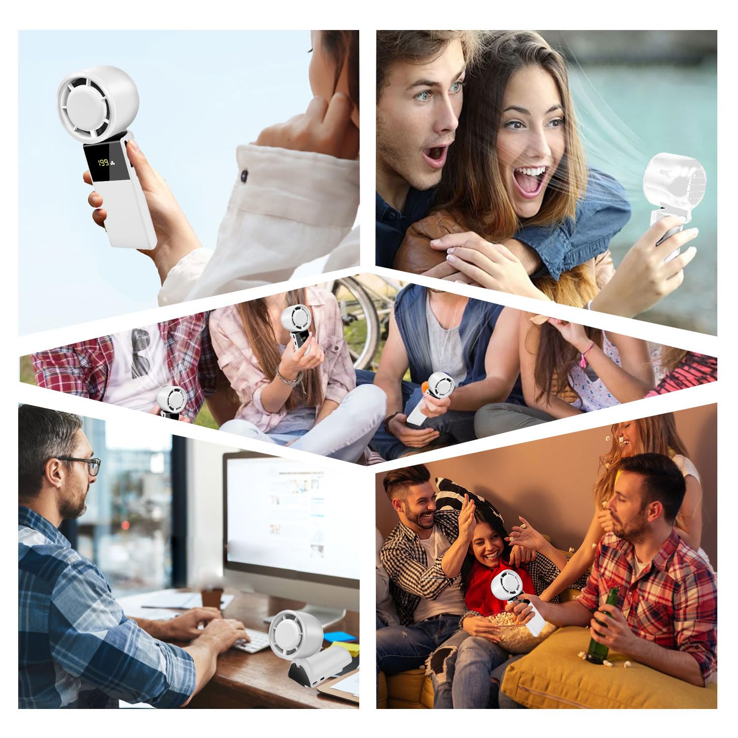 Portable Handheld Fan, Mini Turbo Fan With 4000Mah Battery, 9 Speeds, Usb-C Charging