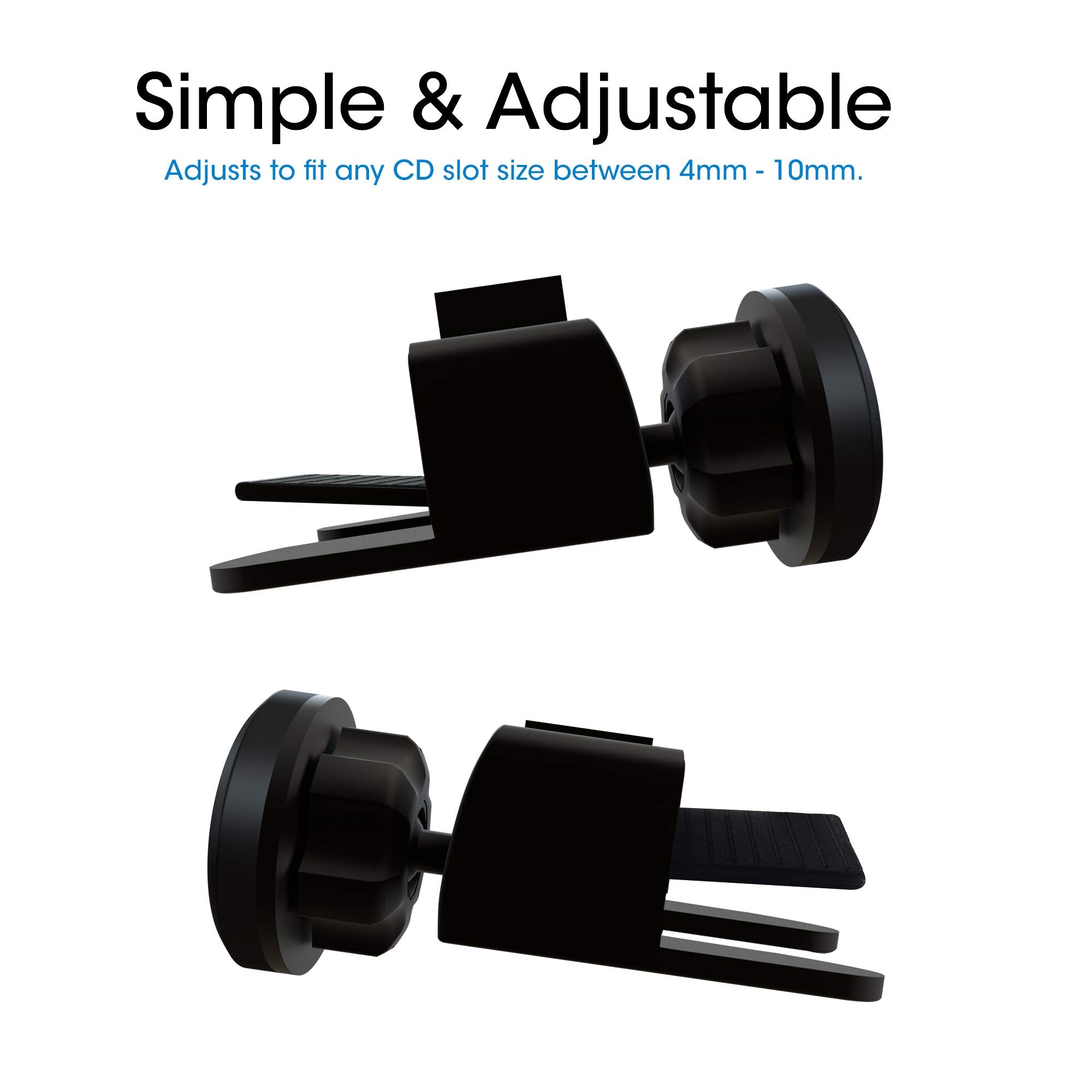 Techmatte Maggrip Universal Magnetic Cd Slot Mini Car Mount, Case Friendly Cd Slot Phone Holder Compatible With All Smartphone (1 Pack)