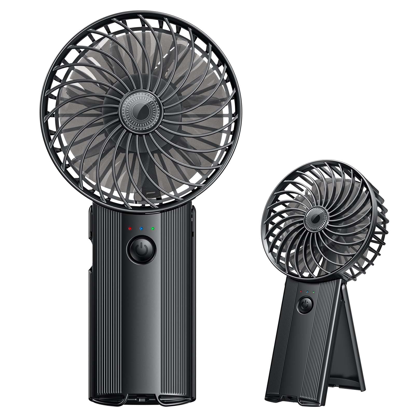 Portable Personal Handheld Rechargeable Fan: Mini Hand Held Fan 4 Speeds Cool Air Wind 6-15Hrs Work - Koospark