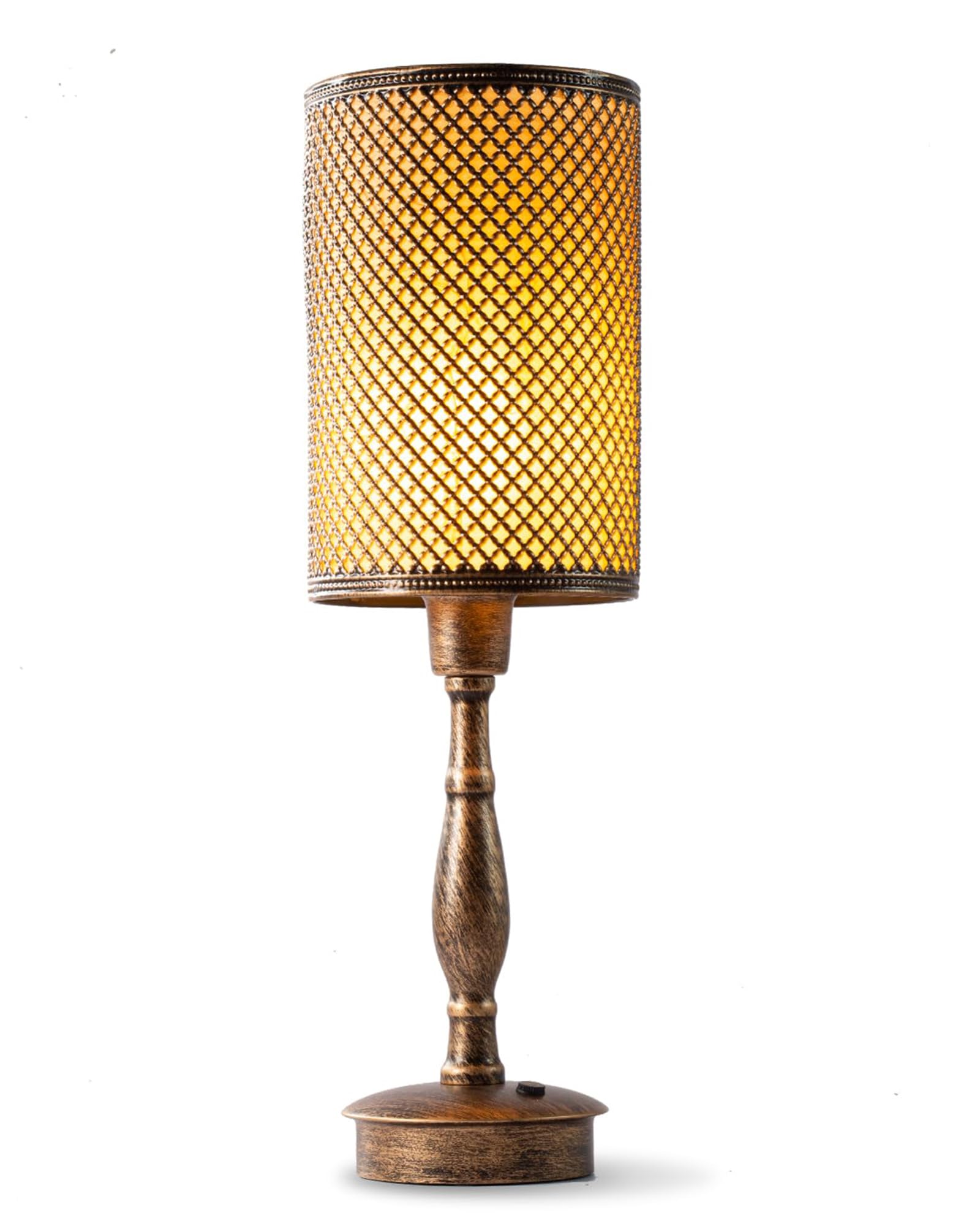 Umexus Cordless Table Lamp Rechargeable, Small Battery Operated Lamp With Dimmer, Vintage Touch Lamps For Nightstand Bedside Home Bedroom Mantel Entryway Outdoor Restaurant Dining, Antique Bronze