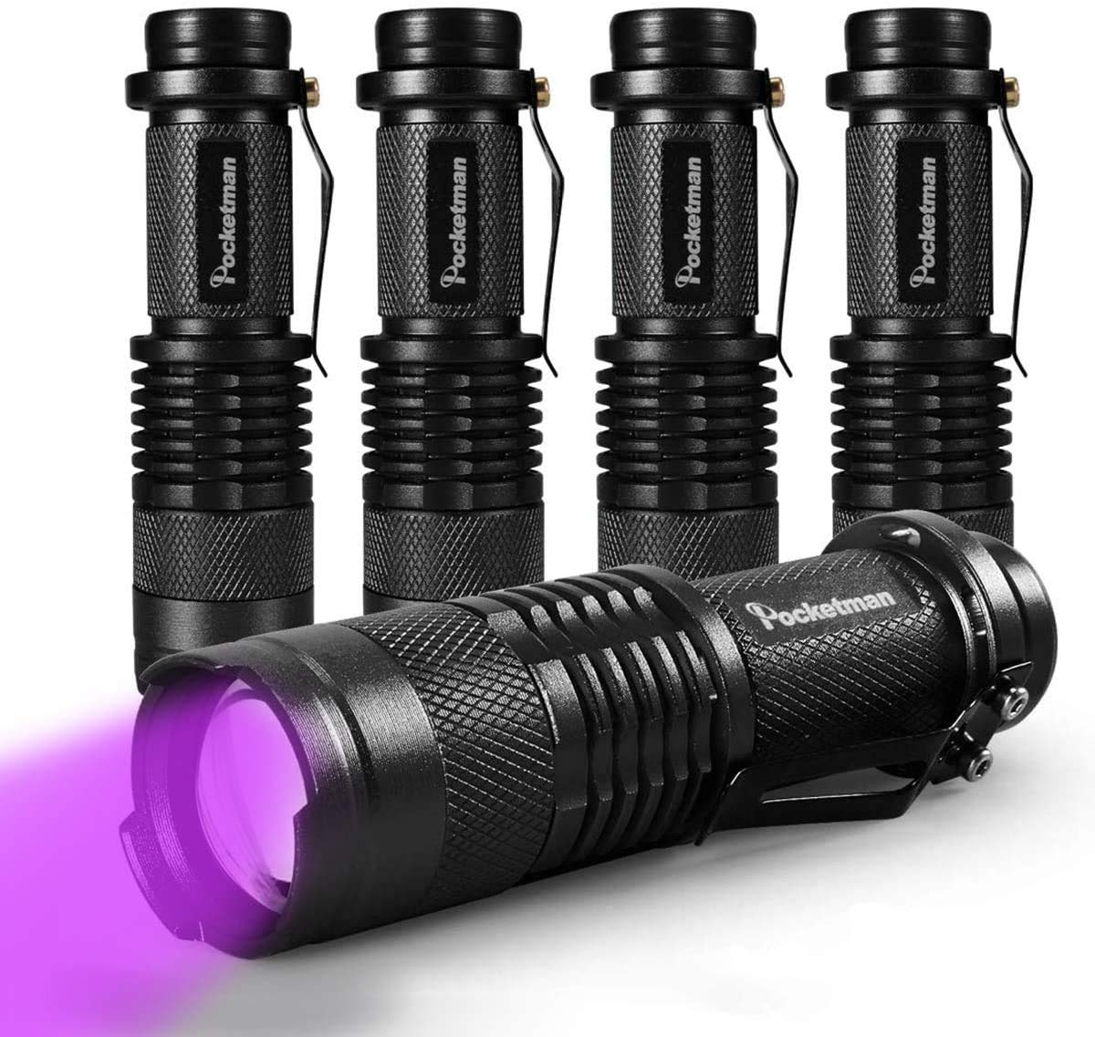 Modaao Black Light Uv Flashlight Uv Light, Blacklight Led Ultraviolet Urine Detector For Dog/Cat/Pet Urine & Dry Stains On Carpets/Rugs/Floor, 5-Pack