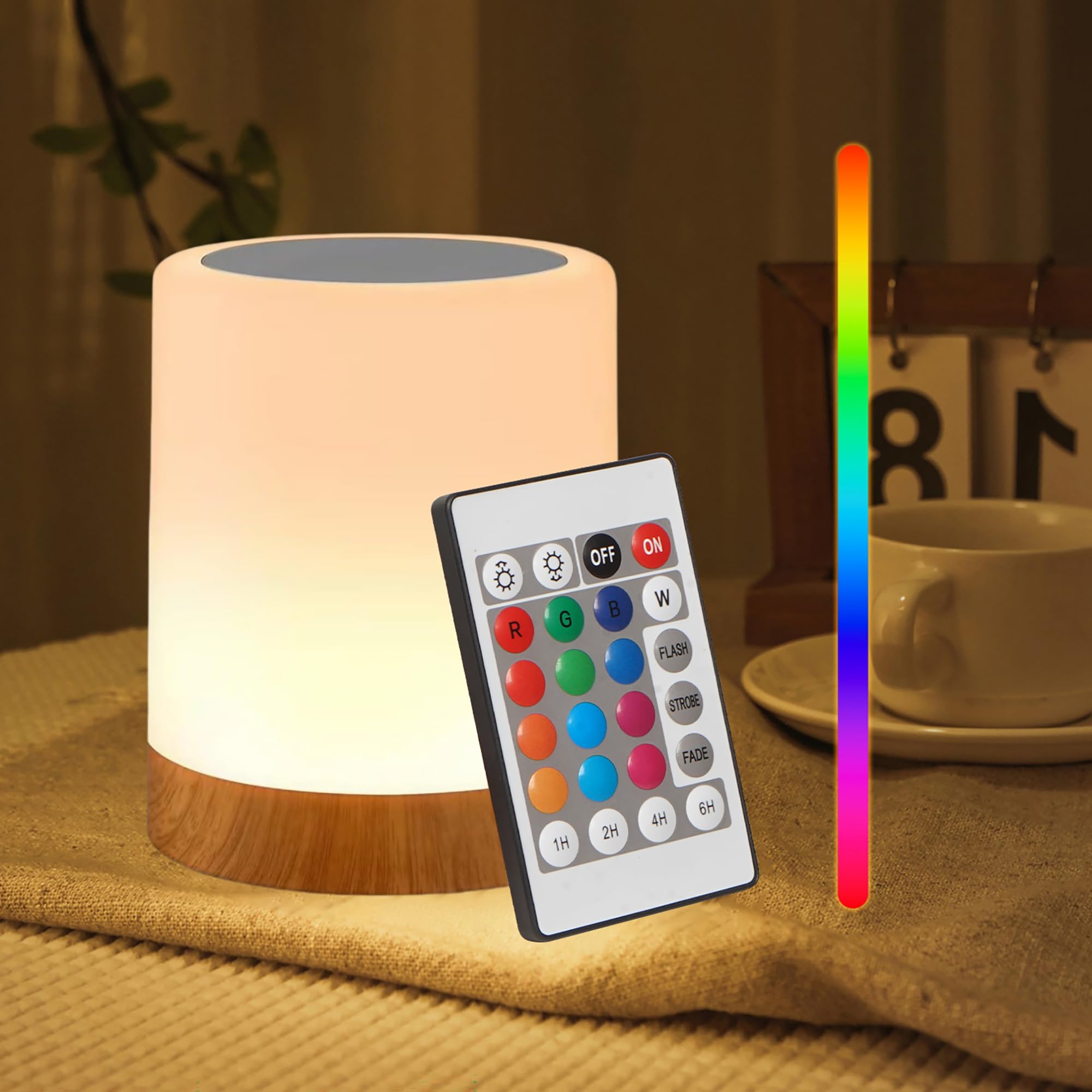 Lhyuetong Night Light,Led Touch Bedside Table Lamp,Touch Lamp For Bedrooms Living Room Portable Table Bedside Lamps With Rechargeable Internal Battery Warm White Light Rgb Color Changing Night Light
