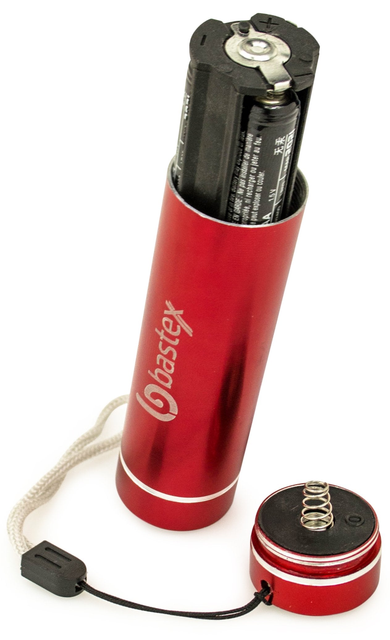 Bastex Super Bright Mini Pocket Led Aluminum Red Flashlight With Lanyard Strap Powerful Lightweight Push Button Easy Fast Operation Great For Hunting Backpacking And Go Gamers Multi-Purpose Tool