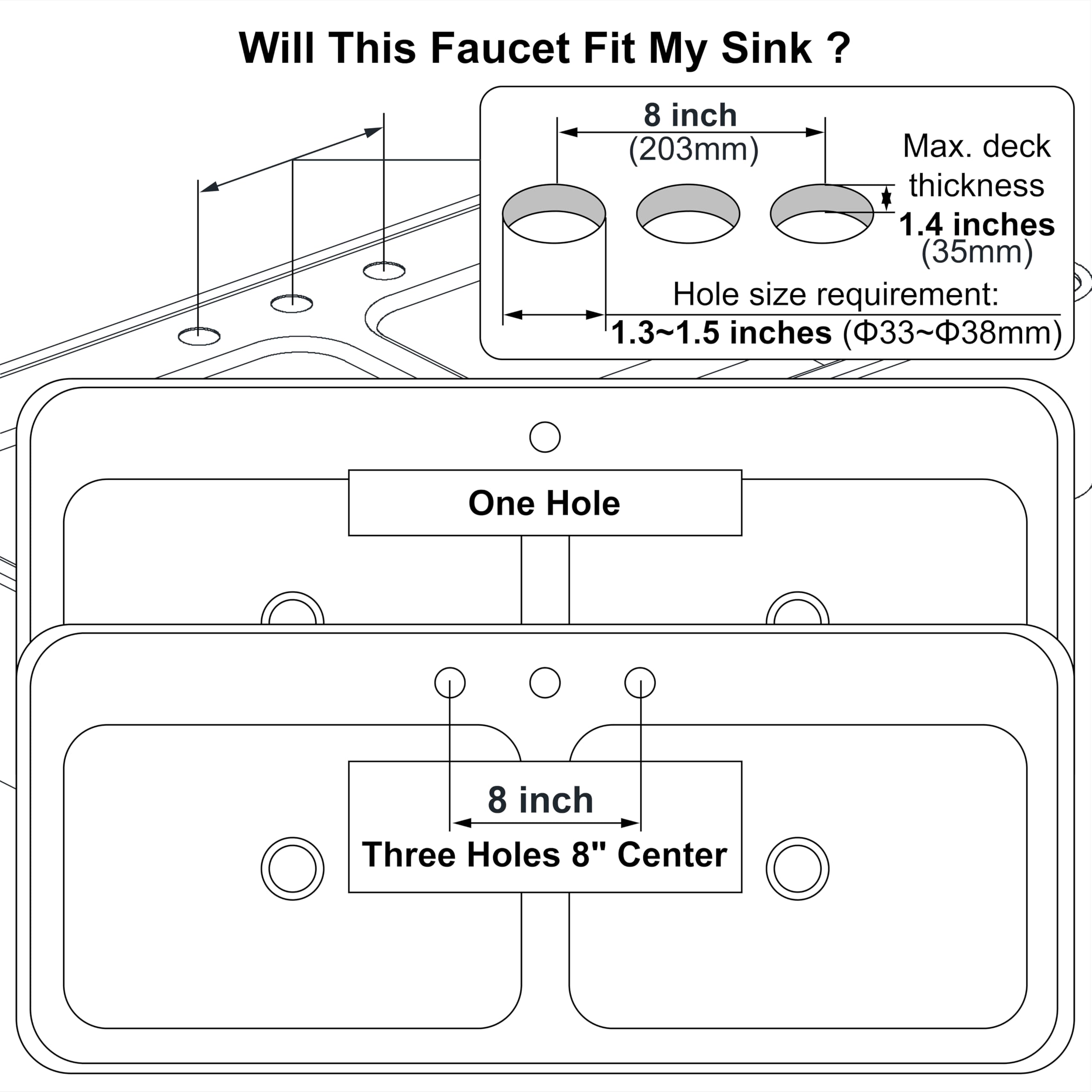 Derengge Single Handle Pull Out Kitchen Faucet,1 Hole Or 3 Hole Installation Kitchen Sink Faucet With Deck Plate, Oil Rubbed Bronze