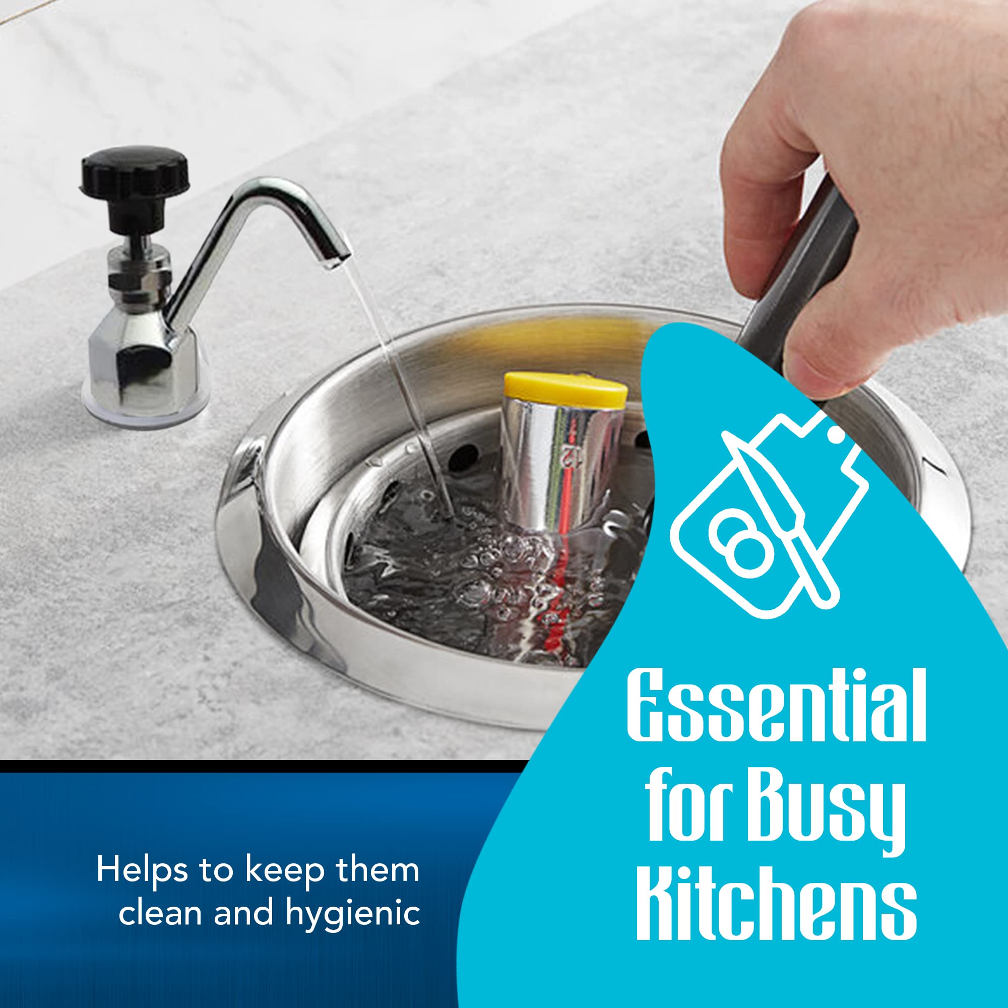 Steadykleen Dipperwell Kitchen Faucet, Commercial Kitchen Sink Faucet, Single Hole Kitchen Faucet With 0.40 Gpm Adjustable Flow Valve, Easy Install Deck Mount, Chrome-Plated Brass Dipperwell Parts