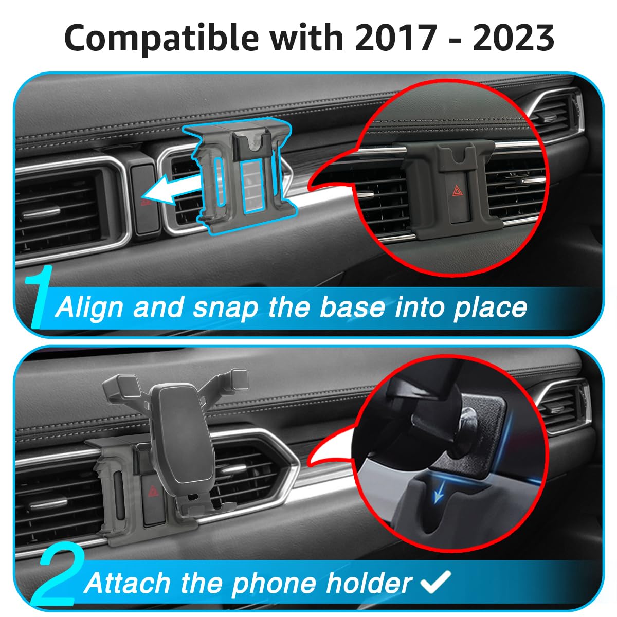 Ayada Phone Holder Compatible With Cx5, Phone Mount  Gravity Auto Lock Stable Easy To Install Accessories 2017 2018 2019 2020