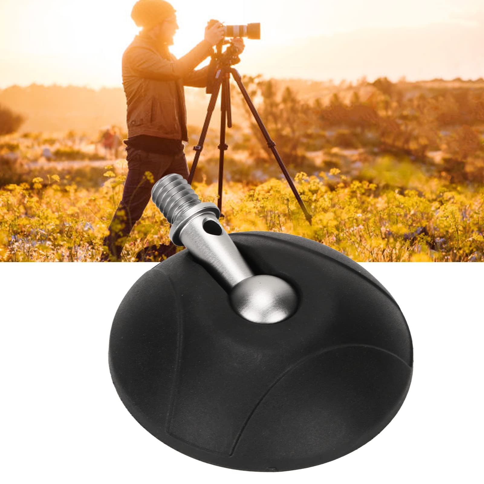 Vbestlife Monopod Foot Pad, 3/8In Rubber Anti Slip Tripod Foot Pad, 68Mm Diameter Support Foot Pad Replacement