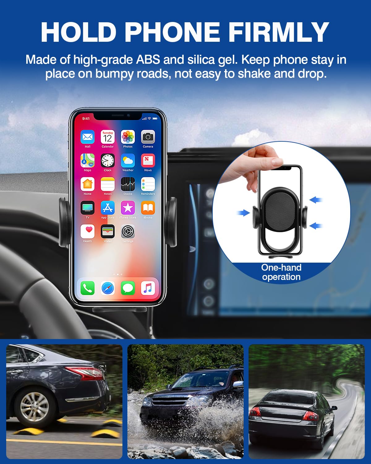Autorder Car Phone Holder For Toyota Venza     Accessories Phone Mount 12.3" Screen Cell Phone Automobile Cradles 360 Degree Rotation (Not Fit Screen With Automatic Light Sensor)