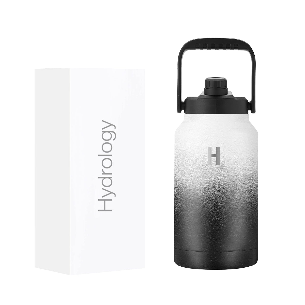 H2 Hydrology Growler Water Bottle With Handle Lid Double Wall Vacuum Insulated One Gallon Growler