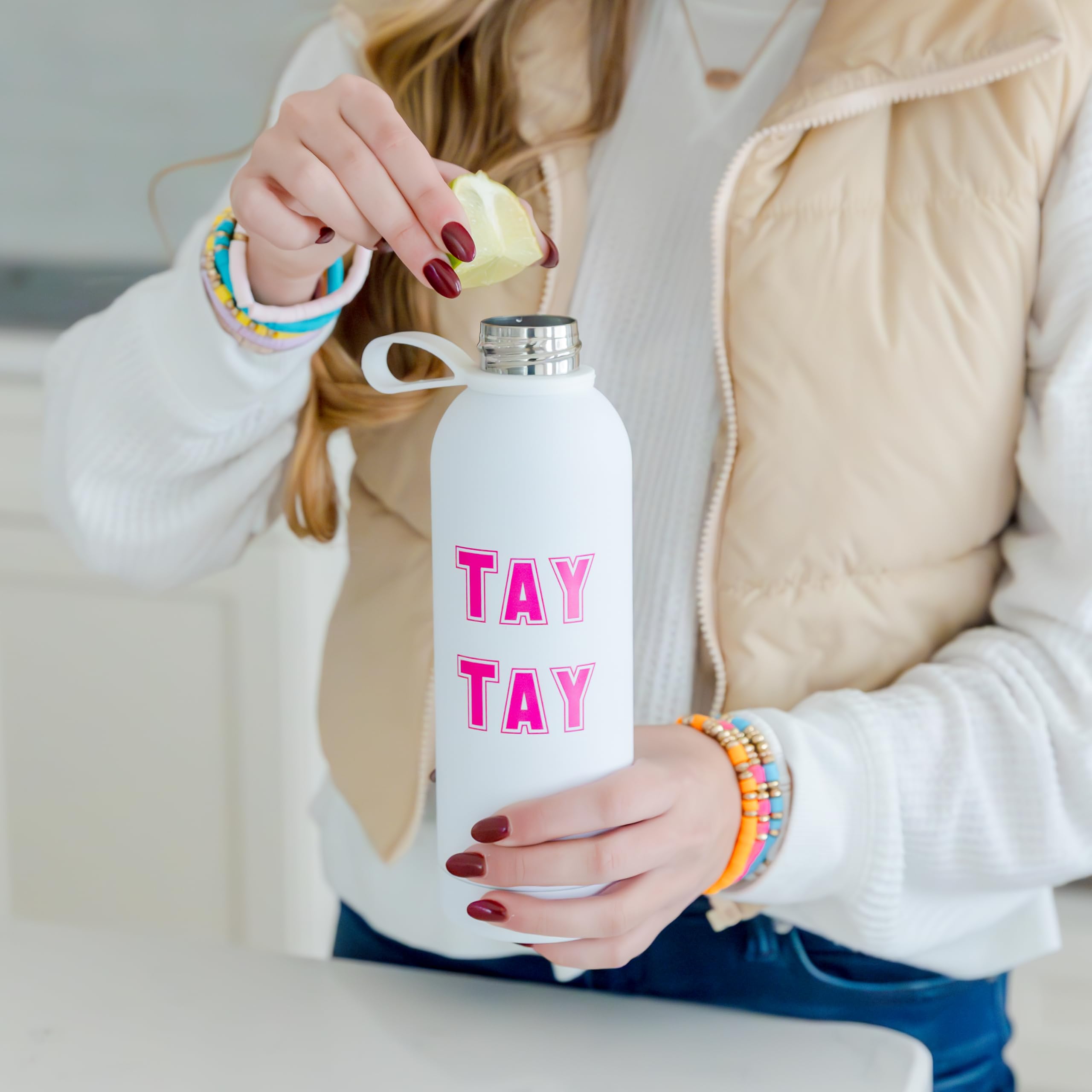 Tay Tay 500Ml Insulanted Stainless Steel Water Bottle (Snow Drift White)